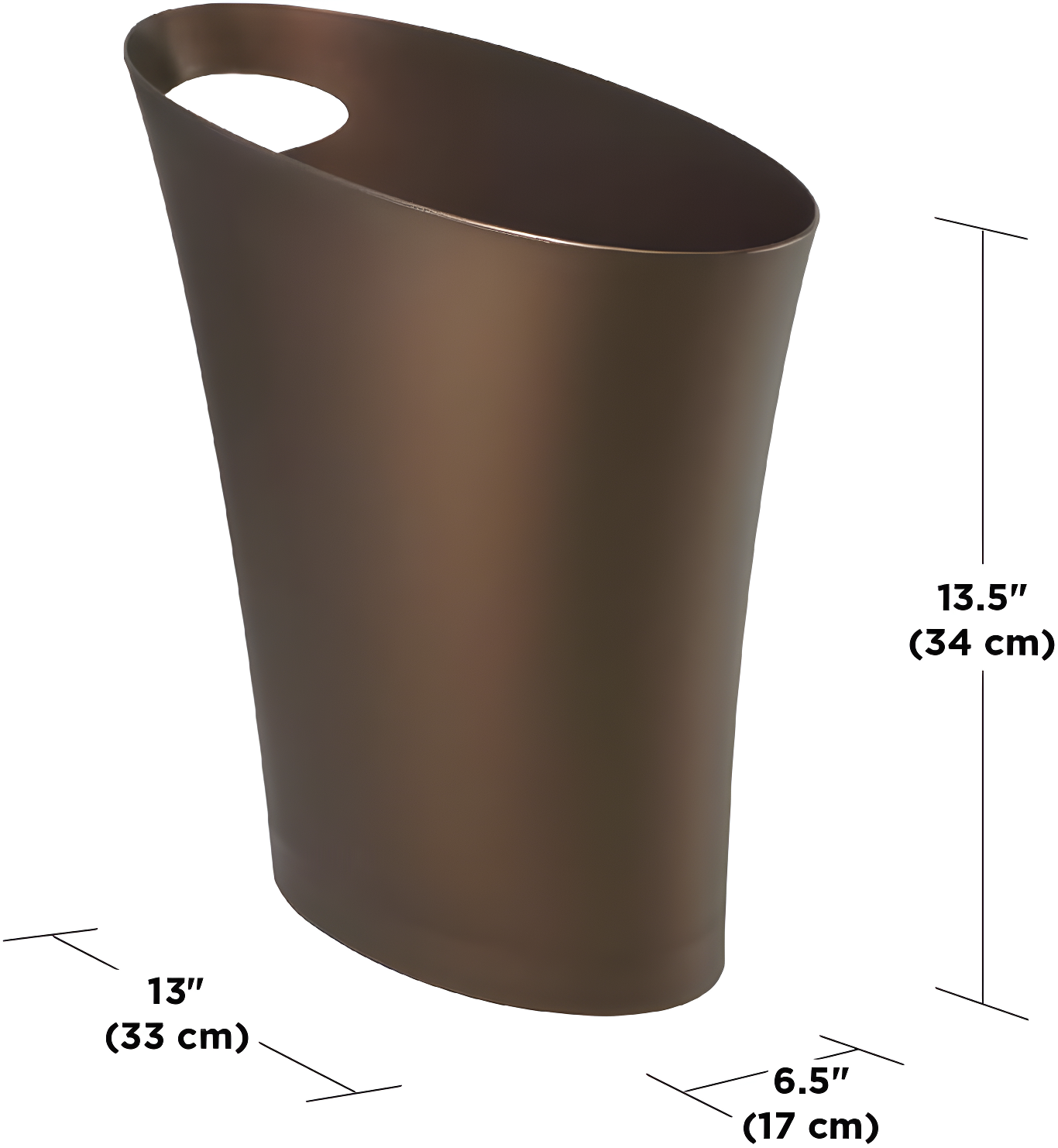 Umbra Skinny Plastic Open Waste Basket - 2 Gallons