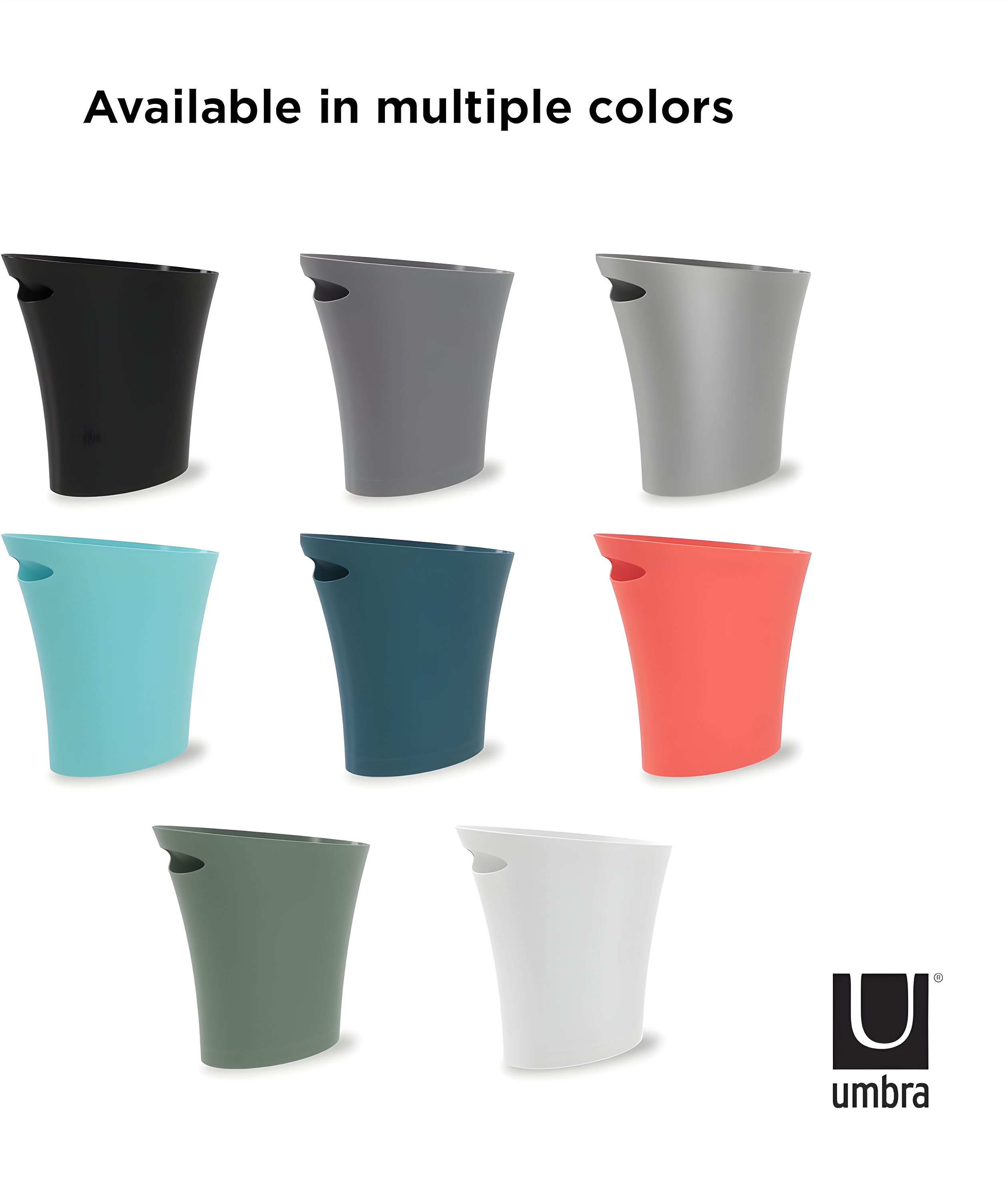 Umbra Skinny Plastic Open Waste Basket - 2 Gallons