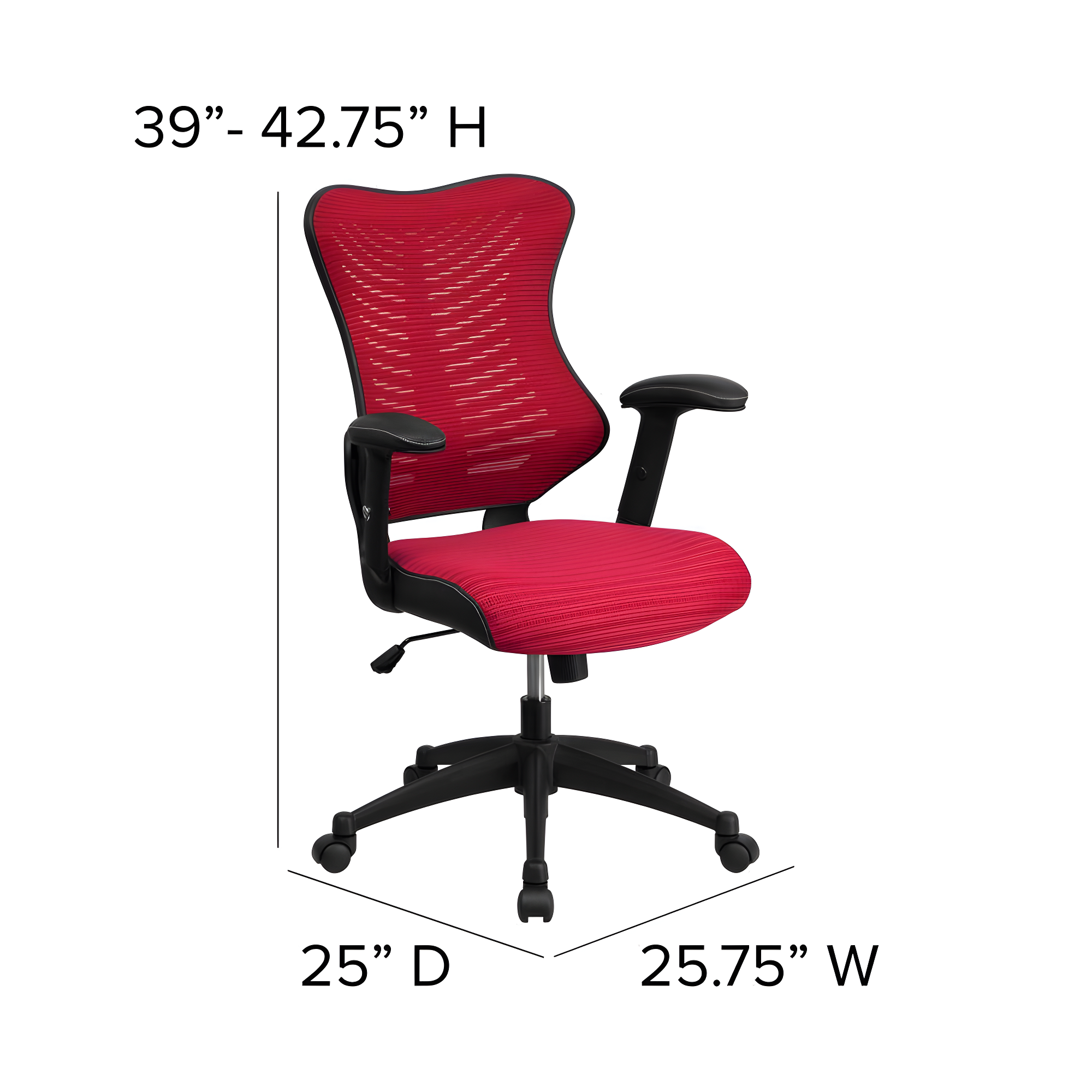 Flash Furniture Siwar High-Back Designer Ergonomic Office Chair with Adjustable Armrests