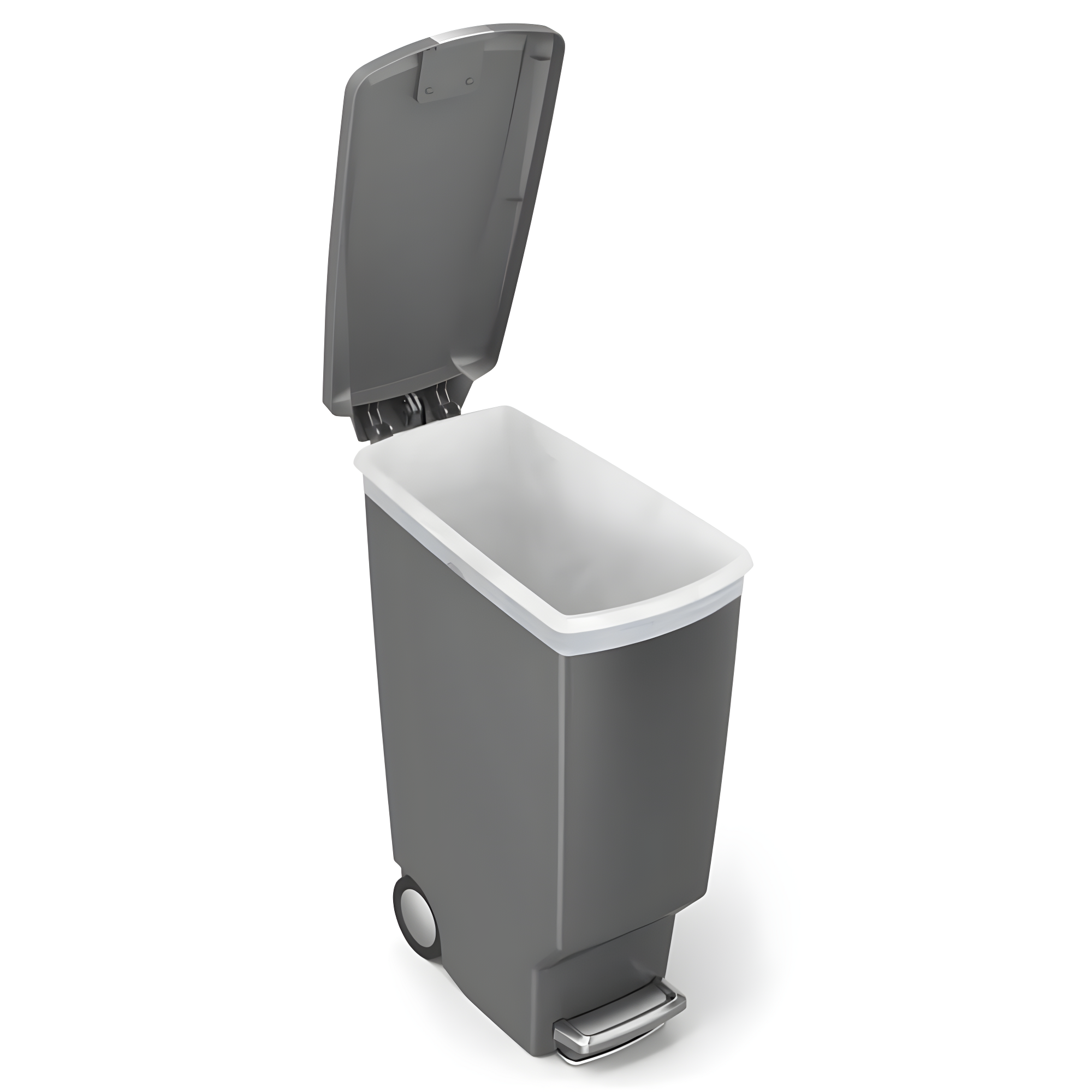 simplehuman 40 Liter / 10.6 Gallon Slim Kitchen Step Trash Can with Secure Slide Lock, Plastic