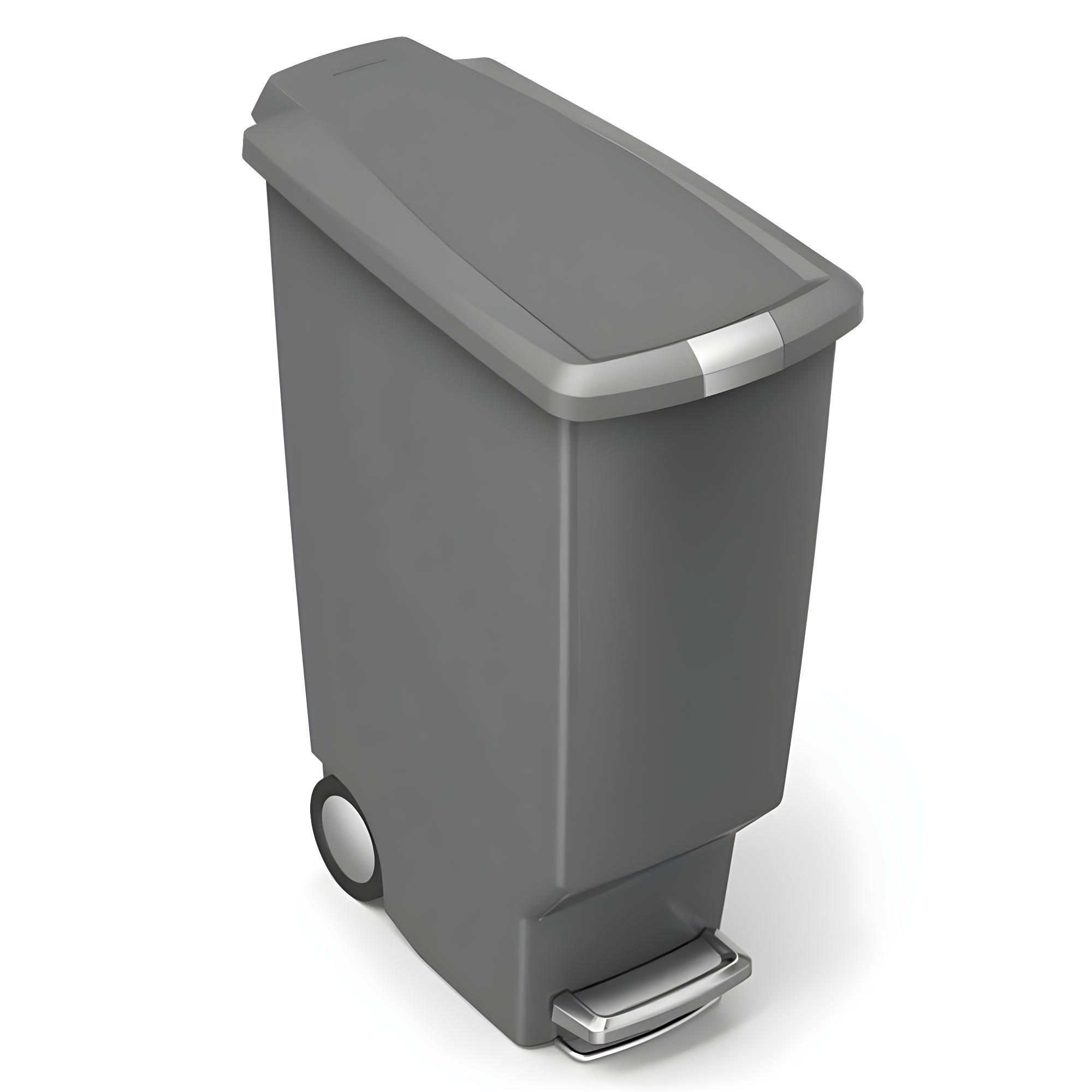 simplehuman 40 Liter / 10.6 Gallon Slim Kitchen Step Trash Can with Secure Slide Lock, Plastic