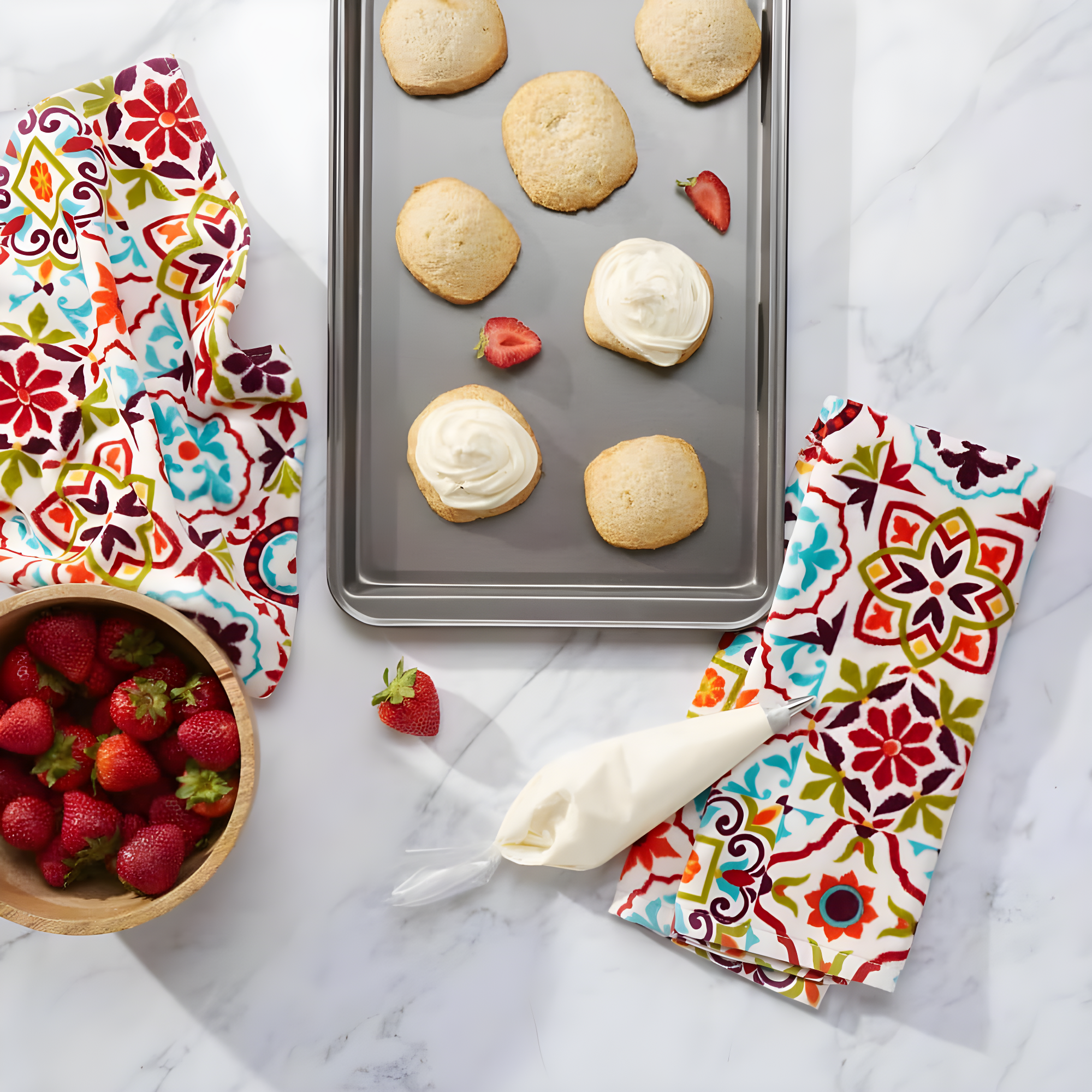 Fiesta Worn Tiles Kitchen Towels Set (Set of 2)