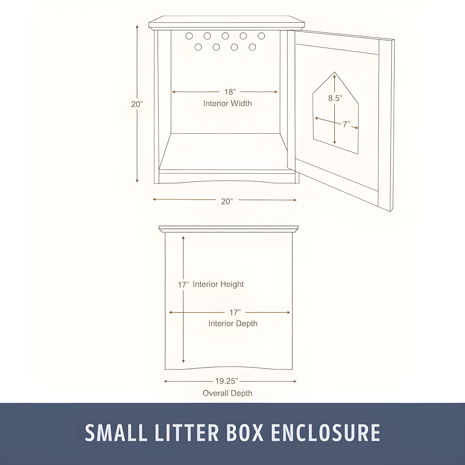 TRIXIE Small Cat Litter Box Enclosure Hide Litter Indoor Cat Home Cat Furniture Accent Table