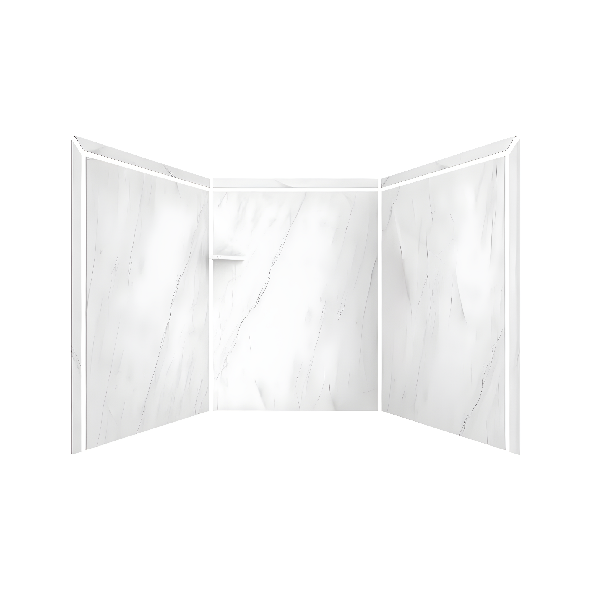 FlexStone Adaptable 60"W x 60"D x 80"H Alcove Shower Surround