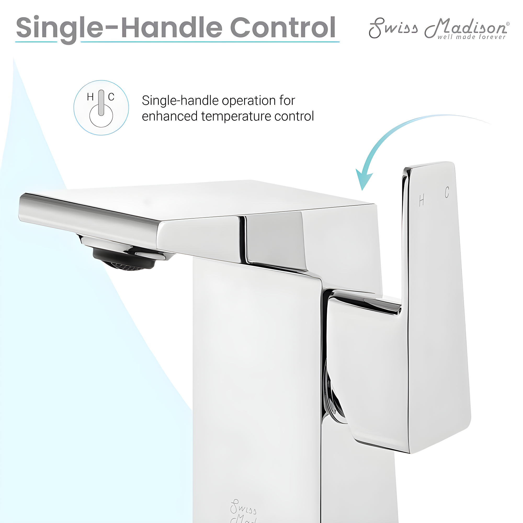 Carre Single Hole, Single-Handle, Bathroom Faucet