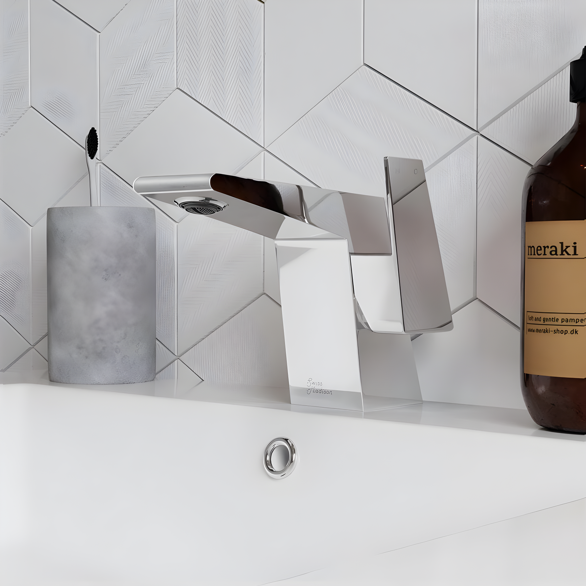 Carre Single Hole, Single-Handle, Bathroom Faucet