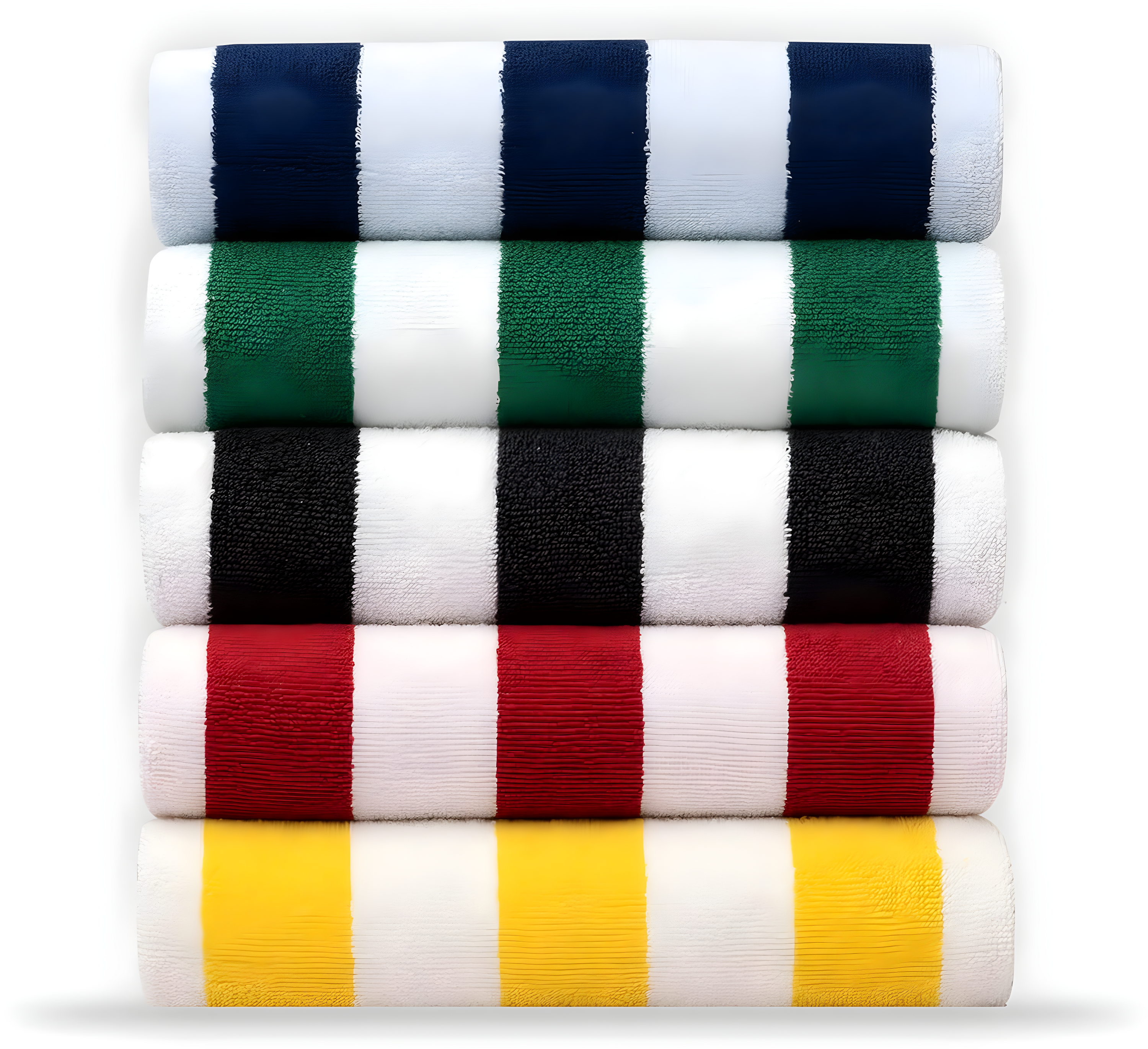 American Soft Linen Beach Towel, 100% Cotton Cabana Striped Beach Towel, 30 in by 60 in Soft Absorbent Beach Pool Towel
, Green