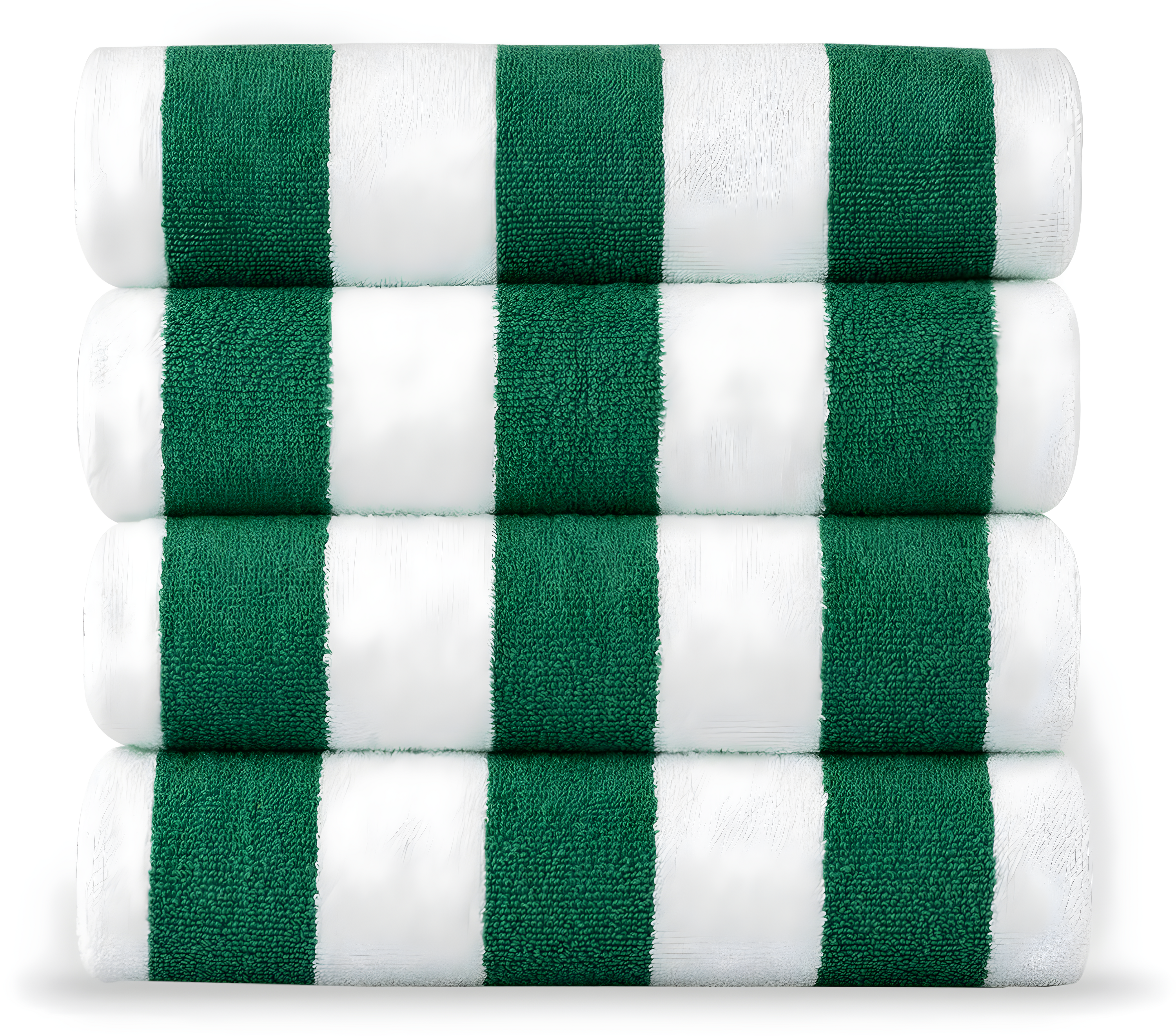 American Soft Linen Beach Towel, 100% Cotton Cabana Striped Beach Towel, 30 in by 60 in Soft Absorbent Beach Pool Towel
, Green