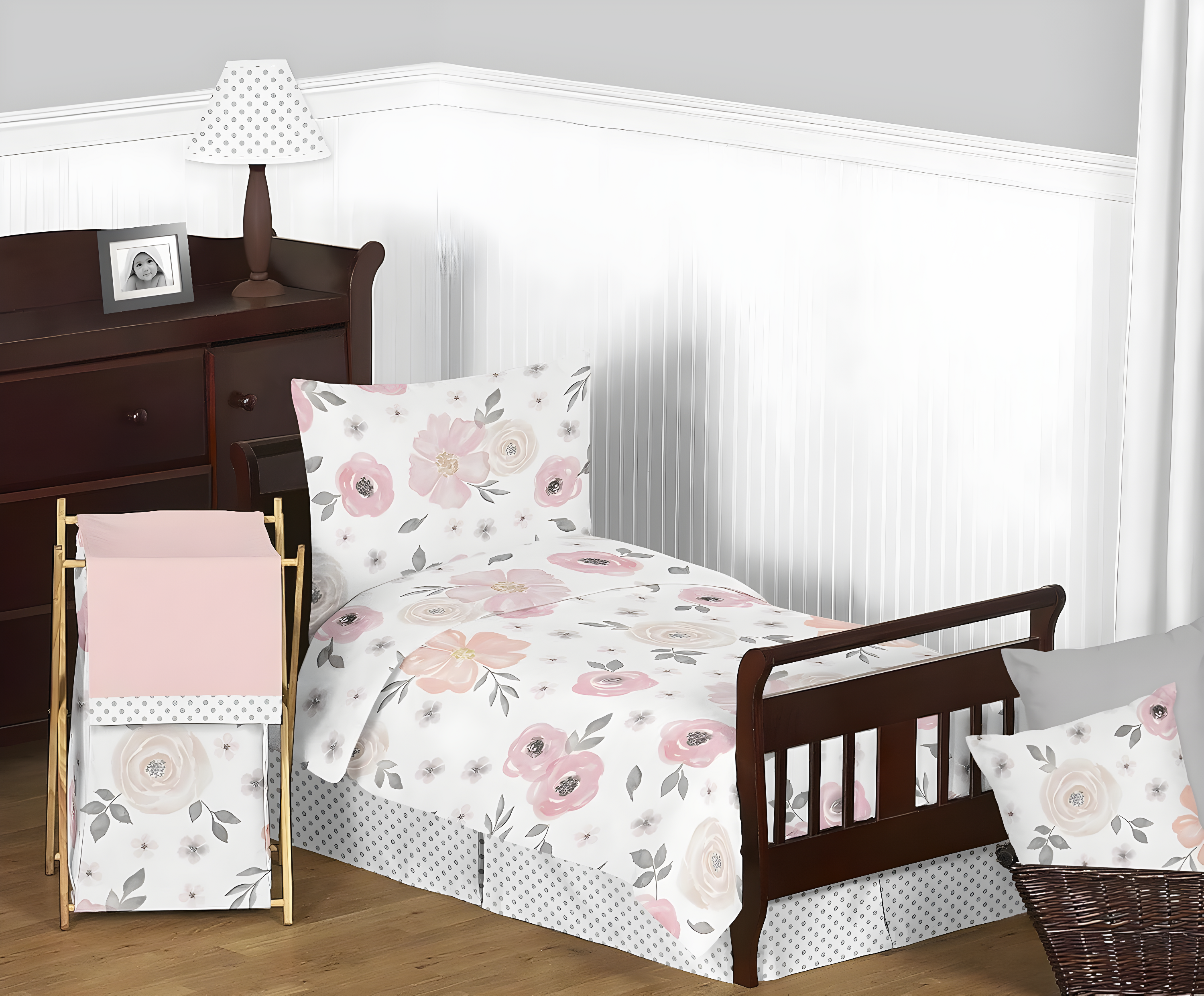 Floral Tailored 54'' Window Valance