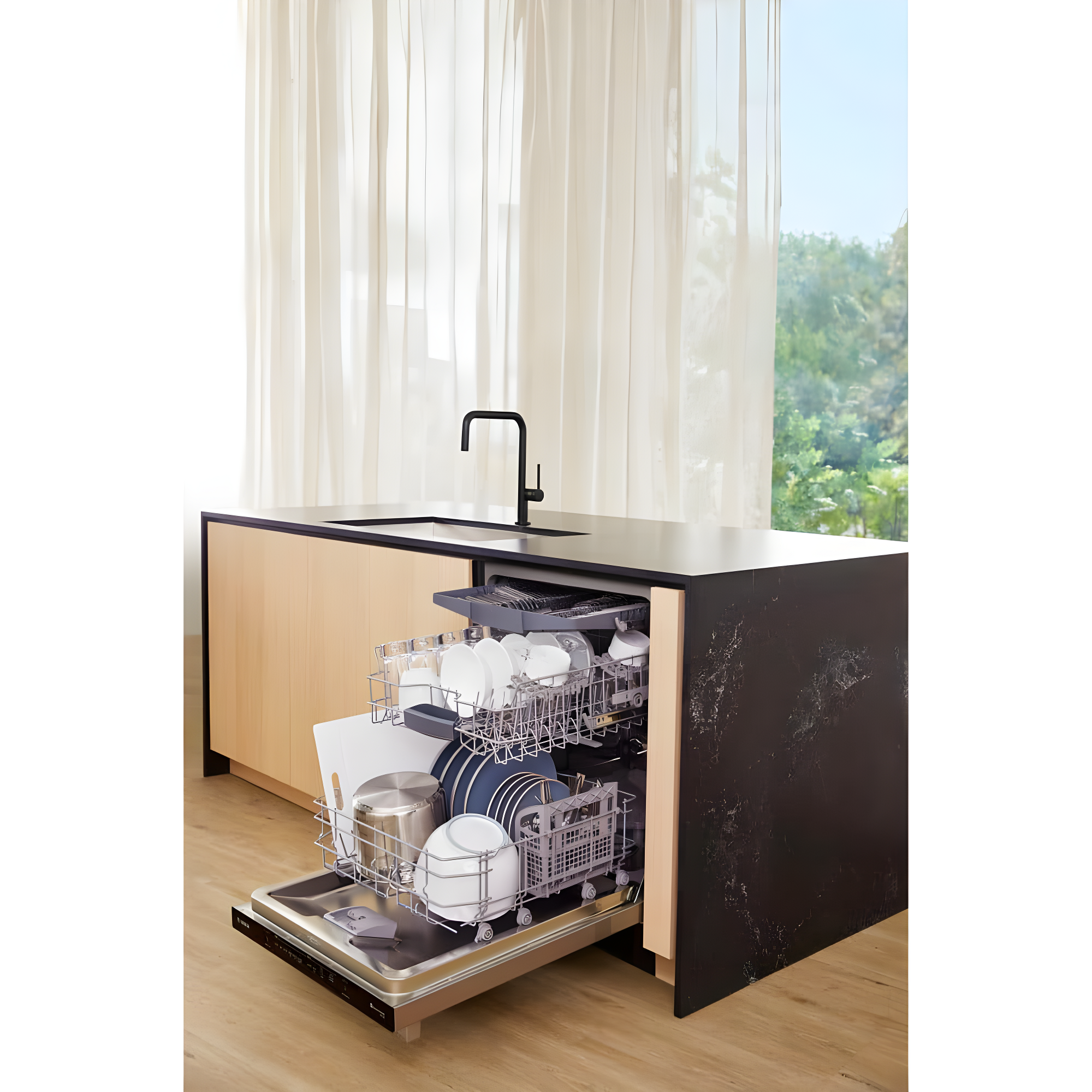 500 Series 24" Stainess Steel Top Control Built-In Dishwasher with Stainless Steel Tub and Flexible 3Rd Rack