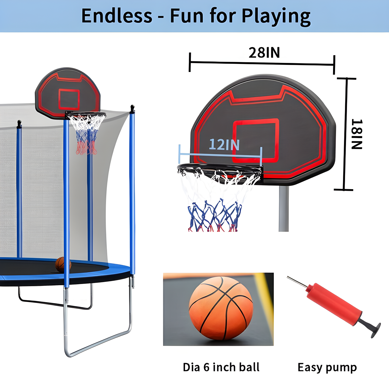 SKYBOUND Skybound 10' Round Backyard Trampoline with Safety Enclosure