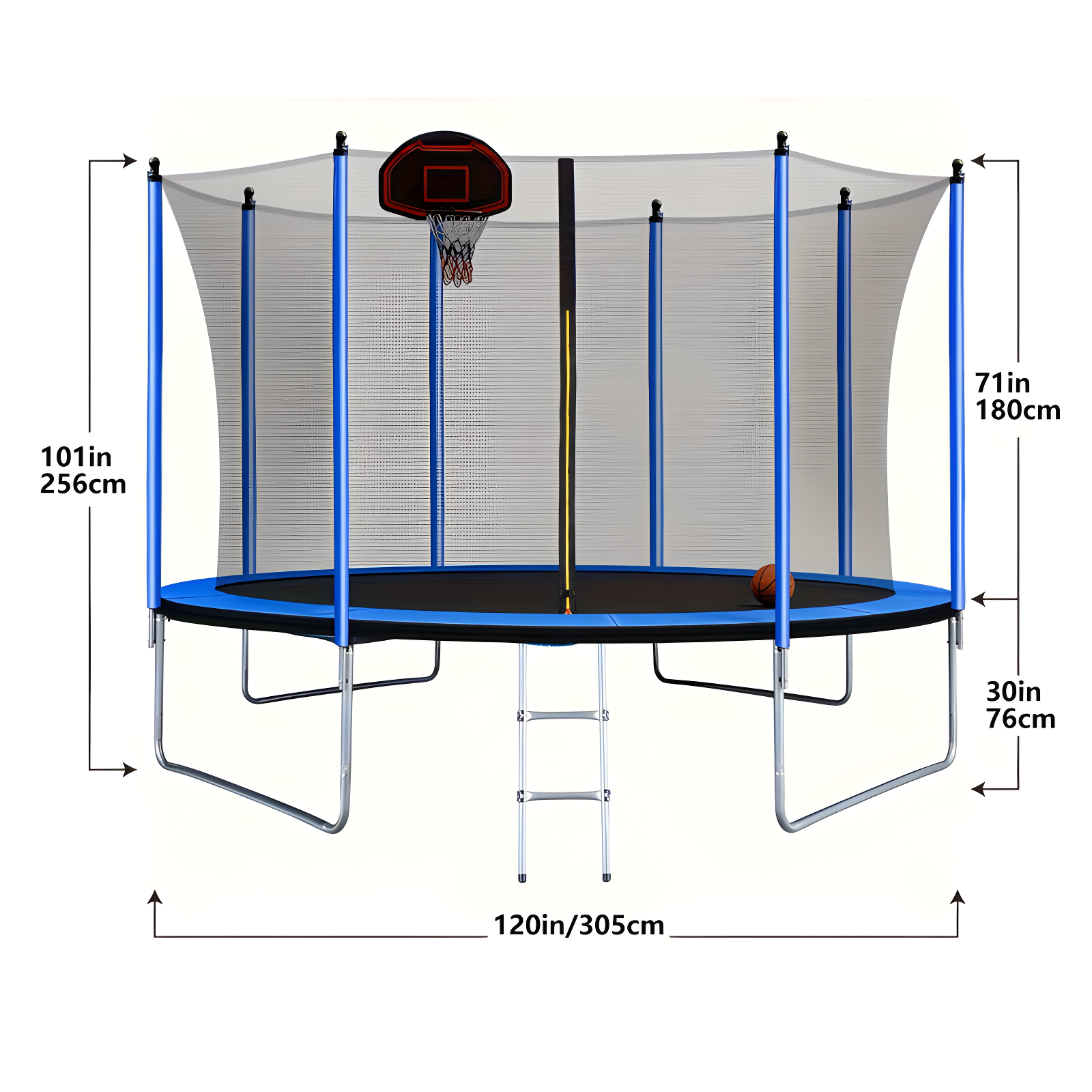 SKYBOUND Skybound 10' Round Backyard Trampoline with Safety Enclosure