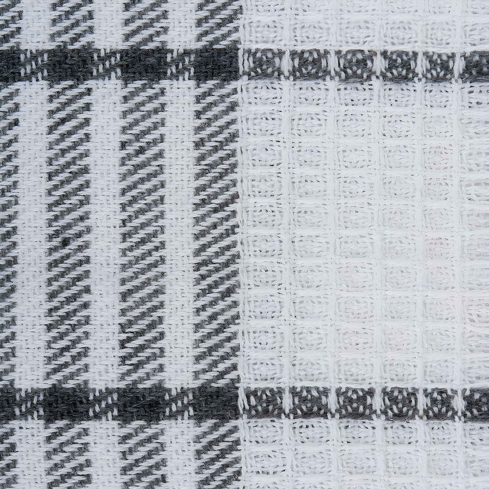 Waffle Weave Cotton Plaid Waffle Dish Cloth Kitchen Towel (Set of 12)