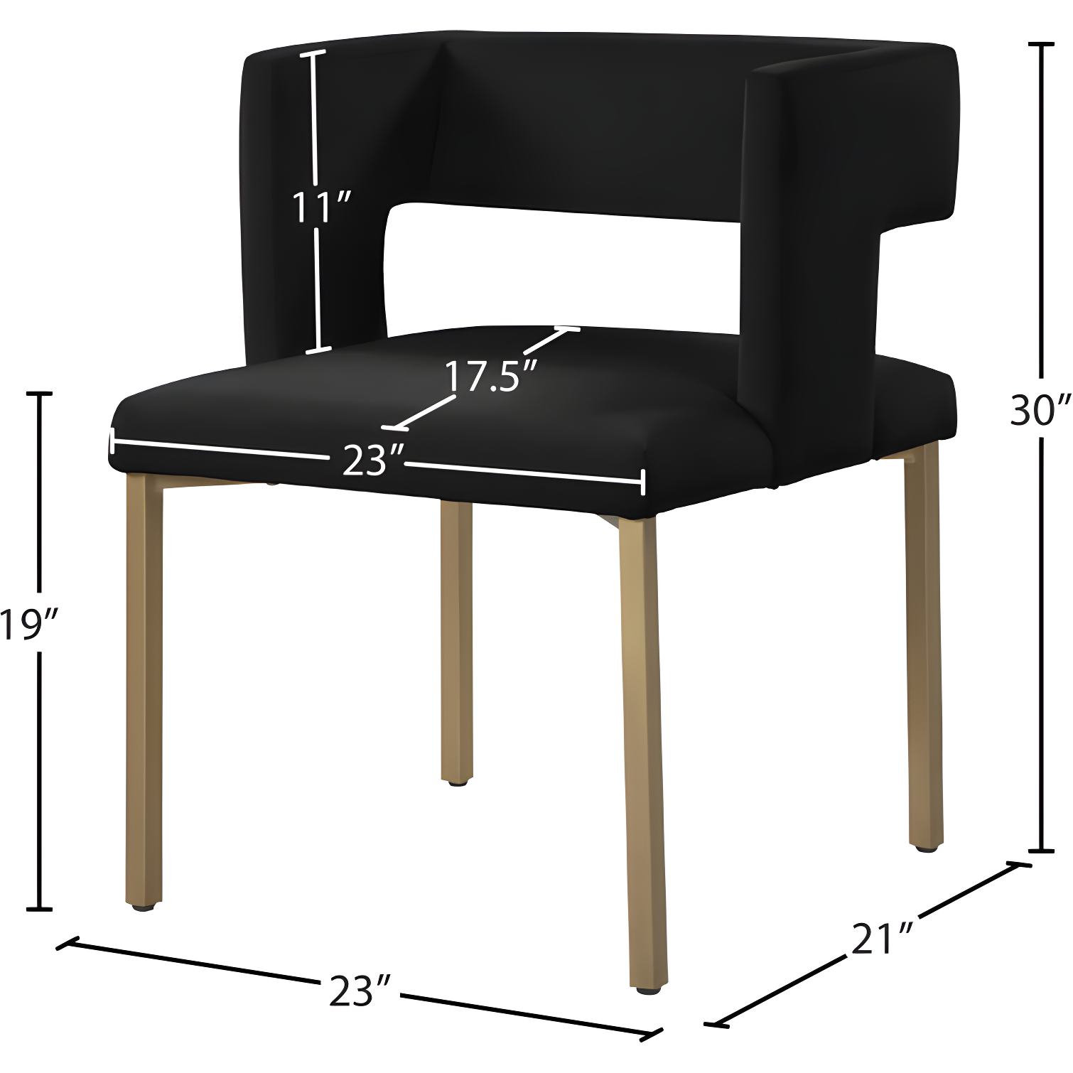 Inga 19'' H Velvet Upholstered Side Chair