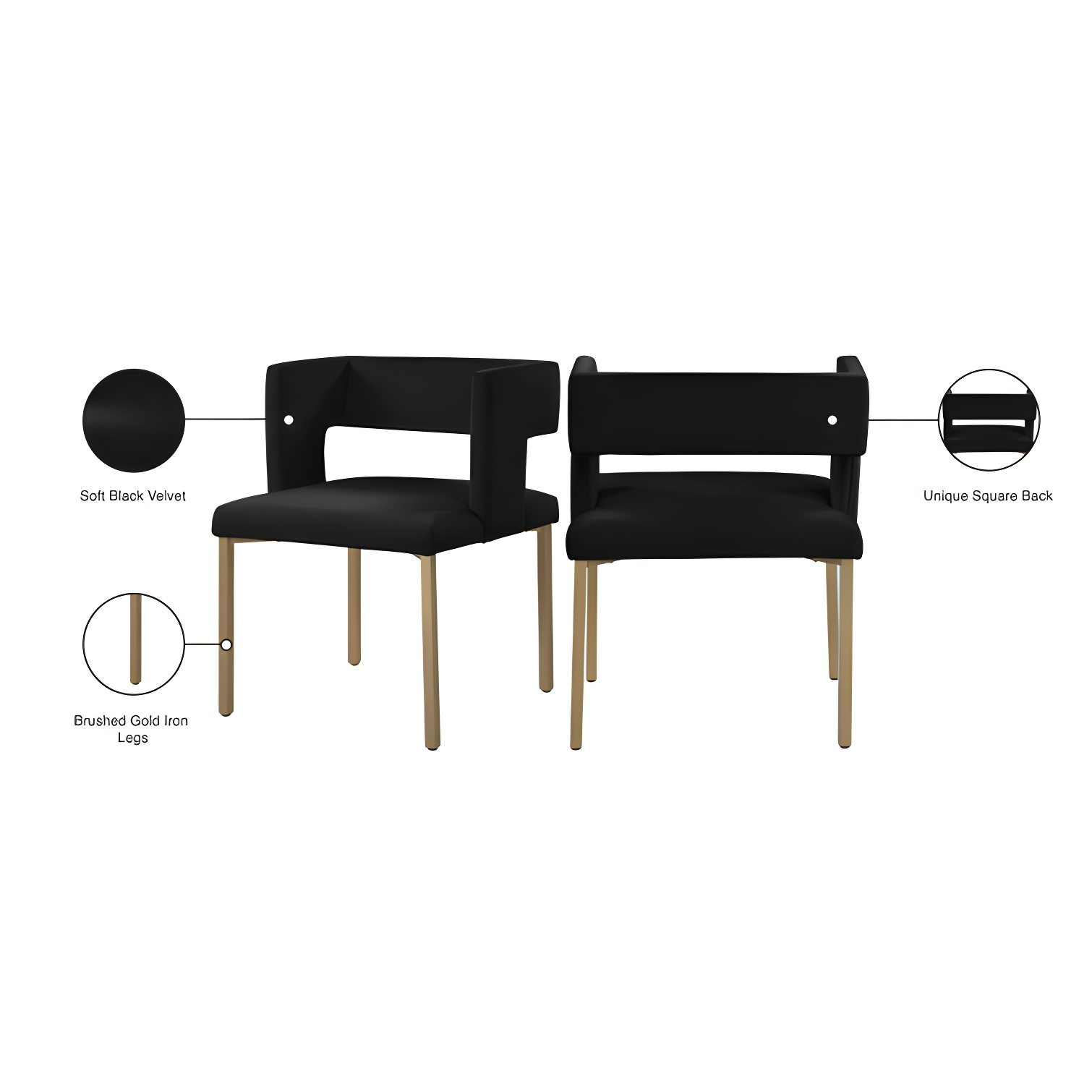 Inga 19'' H Velvet Upholstered Side Chair