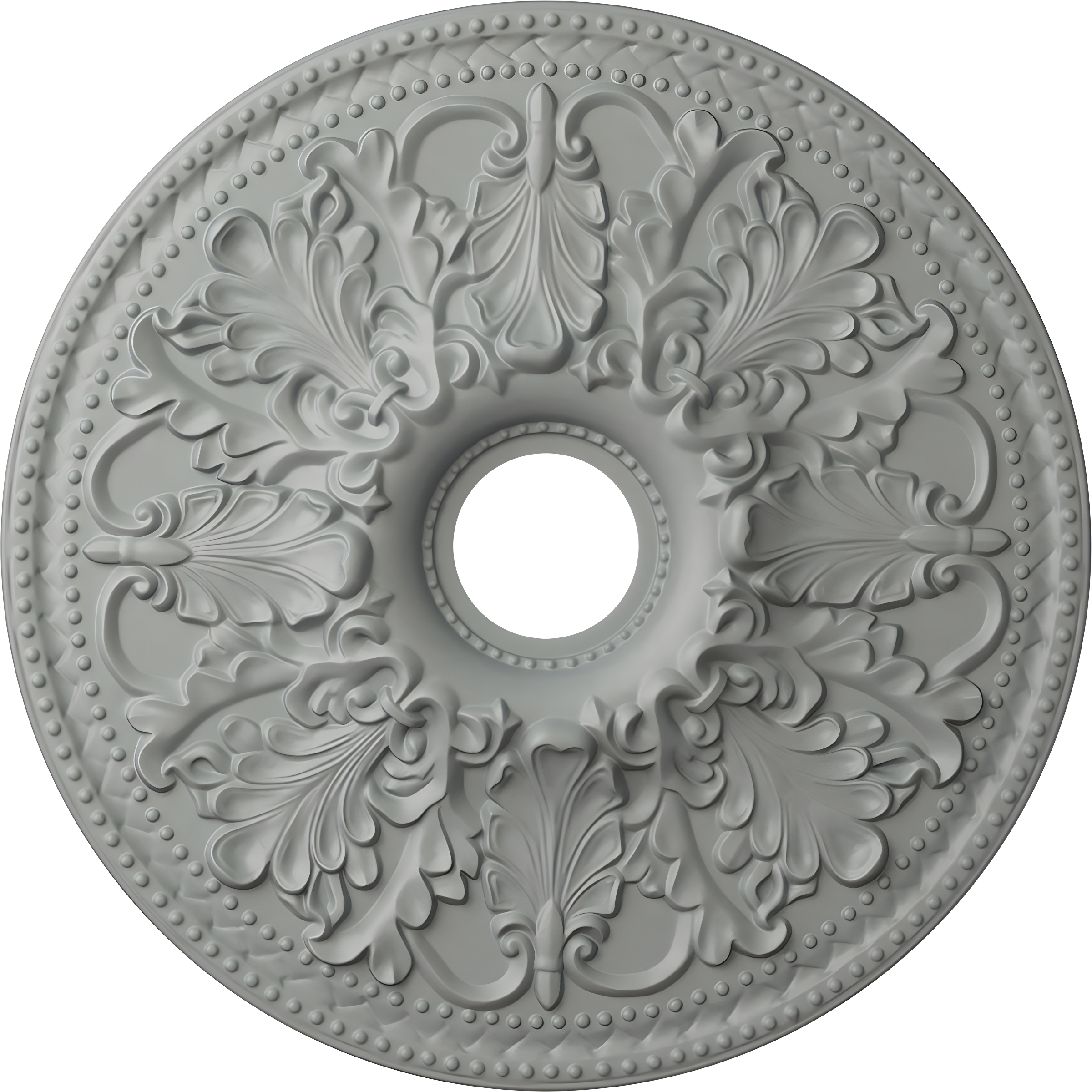 Ekena Millwork 23 7/8"OD x 4"ID x 2 1/8"P Ashley Ceiling Medallion (Fits Canopies up to 4 3/4")