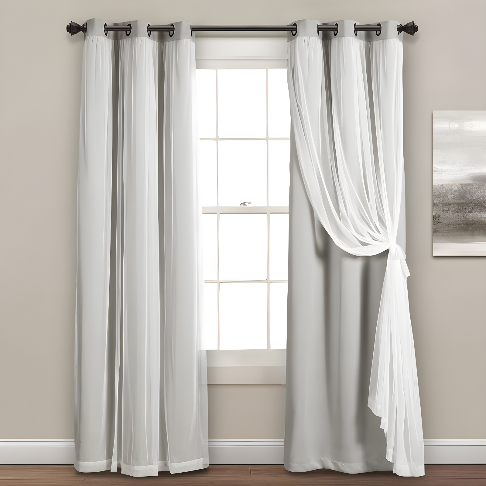 Lush Decor Polyester Blackout Curtain Pair (Set of 2)