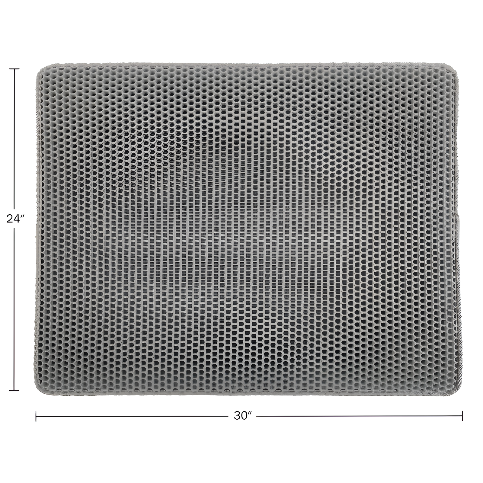 Cat Litter Mat - 30x24 Waterproof Litter Box Mat with Dual-Layer Honeycomb Design for Trapping Litter - Slip-Resistant Cat Mat