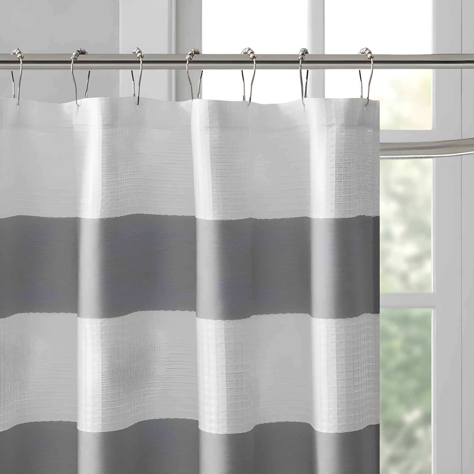 Striped Single Shower Curtain