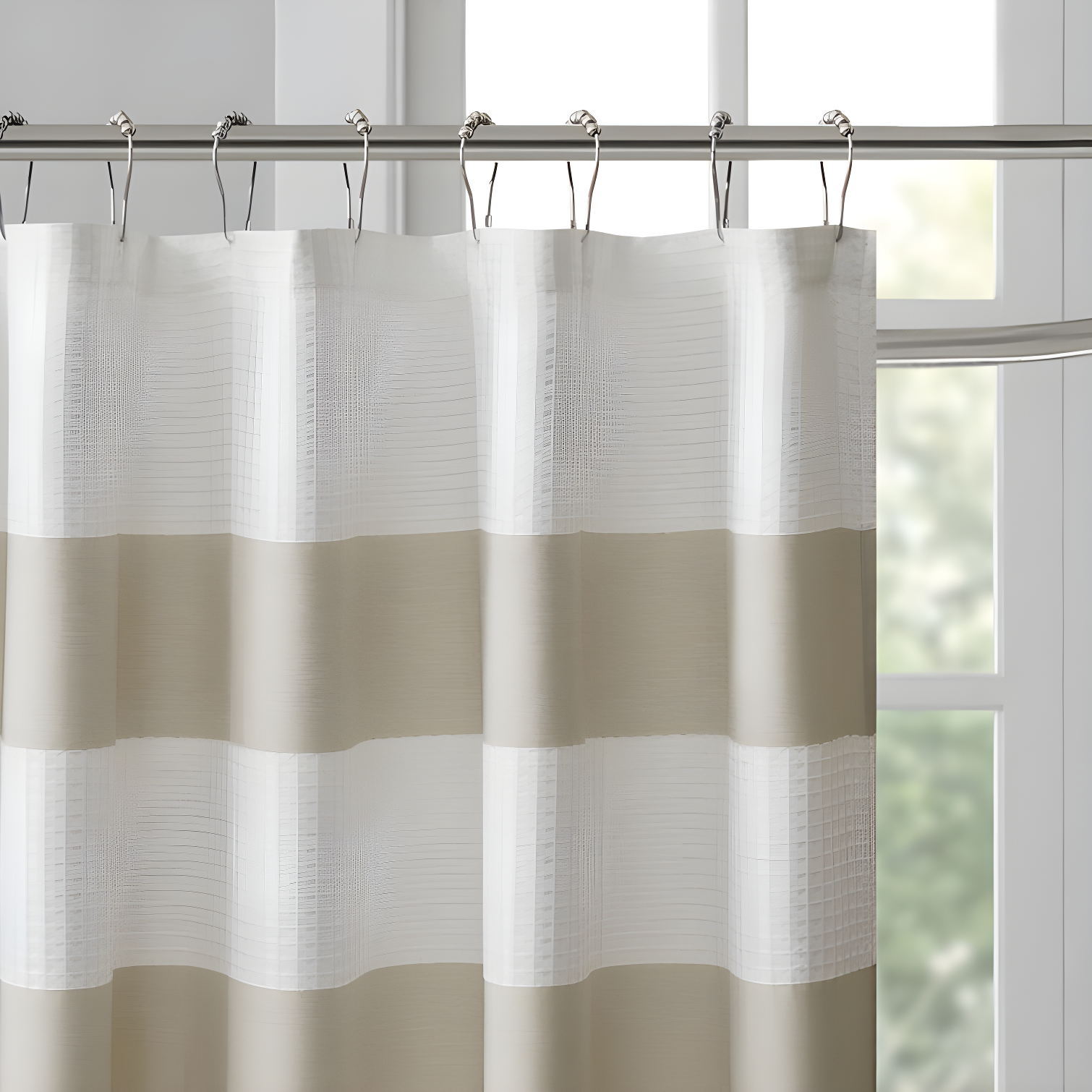 Striped Single Shower Curtain