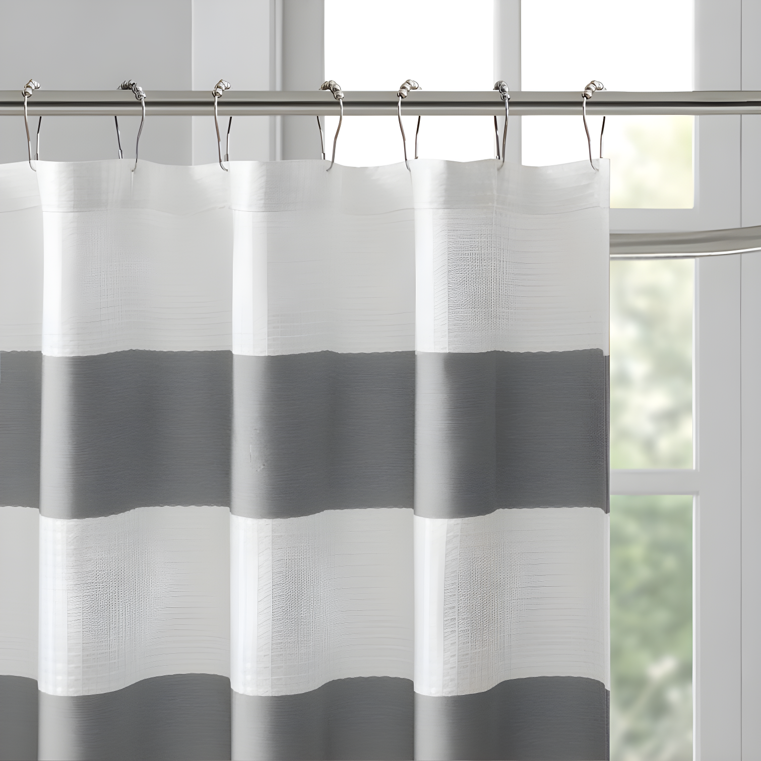 Striped Single Shower Curtain