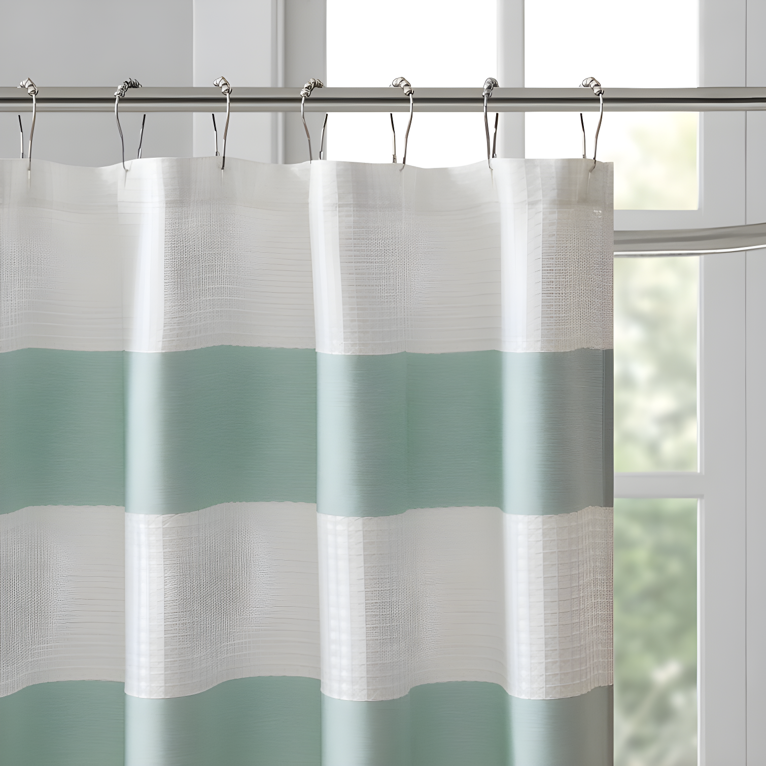 Striped Single Shower Curtain