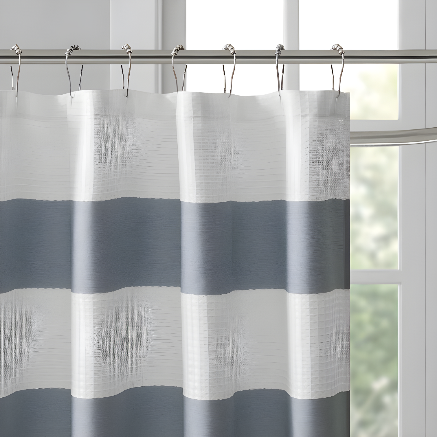 Striped Single Shower Curtain