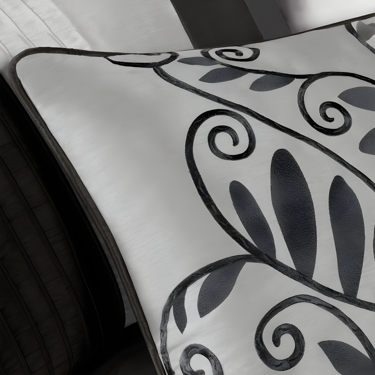Madison Park Amherst 7 Piece Striped and Pleated Comforter Set