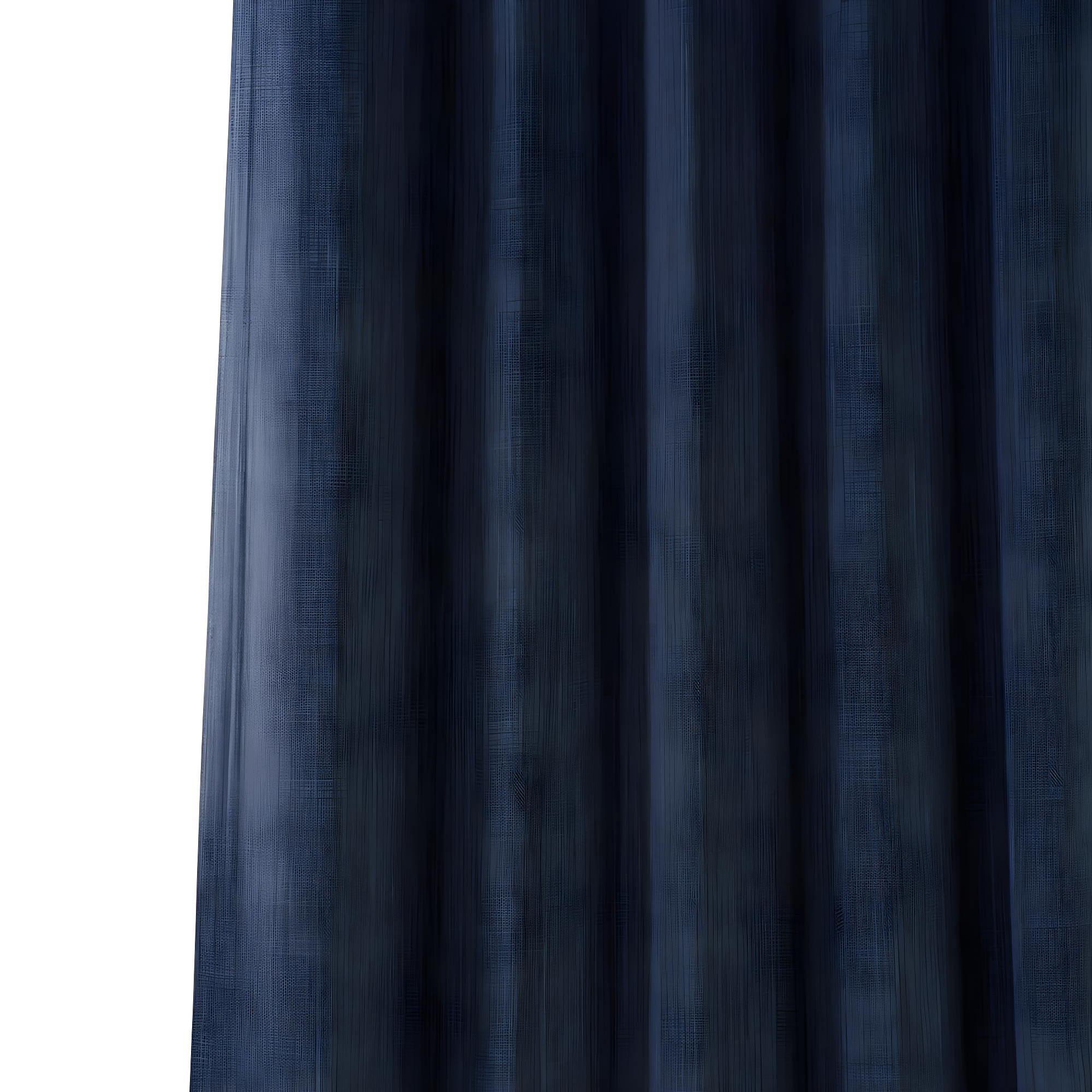 Indigo Faux Linen Room Darkening Curtain (1 Panel), Indigo, 50W X 84L