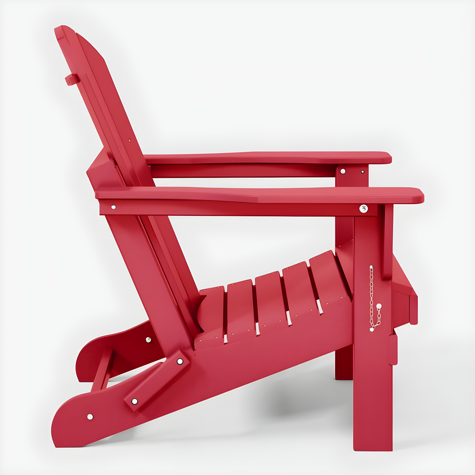 Red Poly Adirondack Outdoor Folding Armchair Set of 2