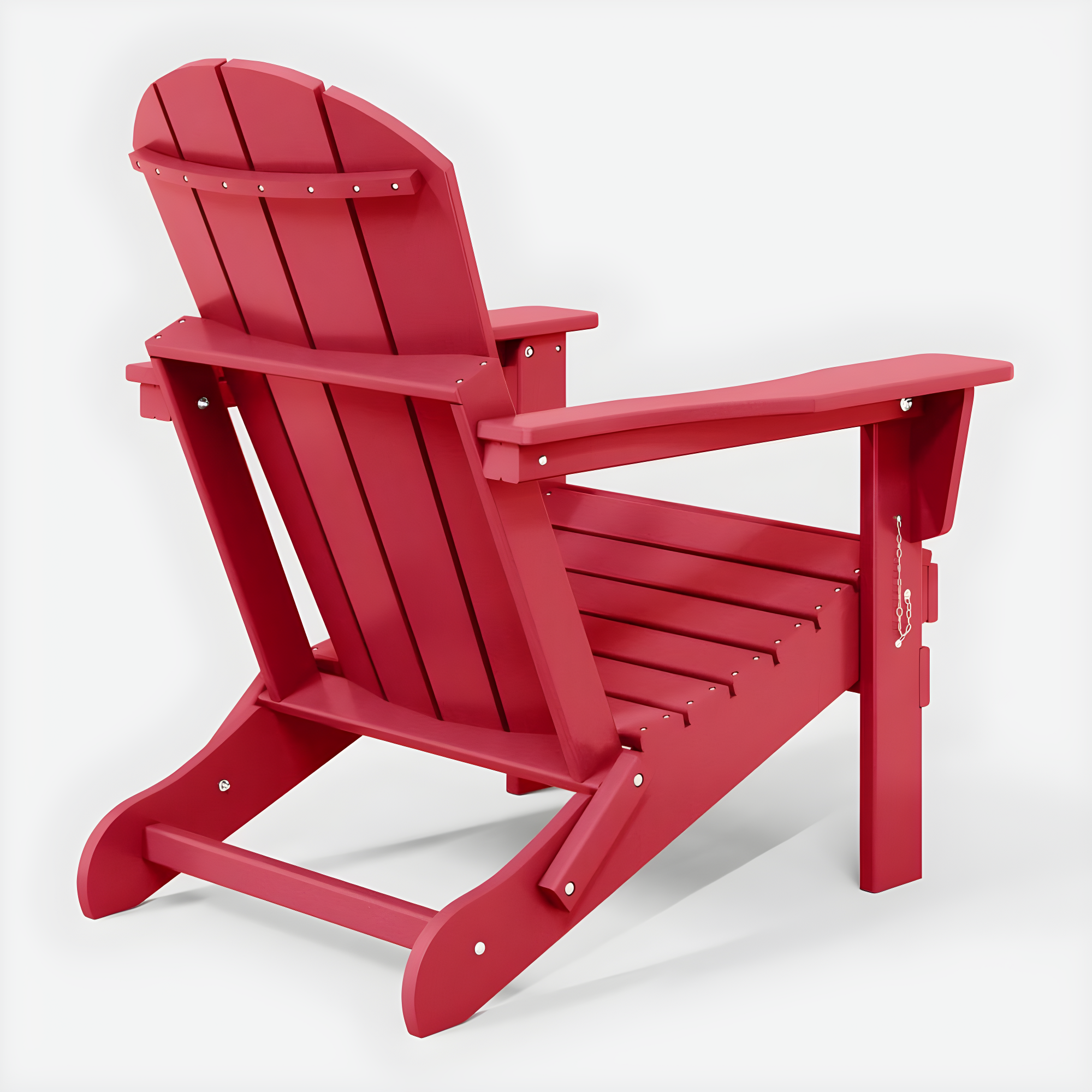 Red Poly Adirondack Outdoor Folding Armchair Set of 2