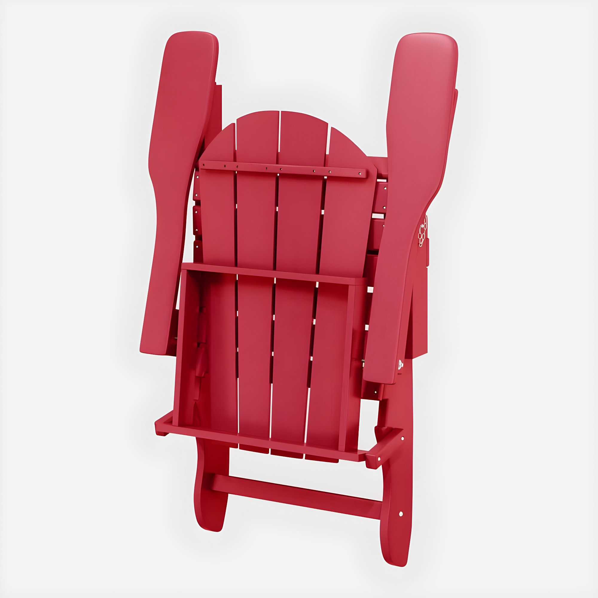 Red Poly Adirondack Outdoor Folding Armchair Set of 2