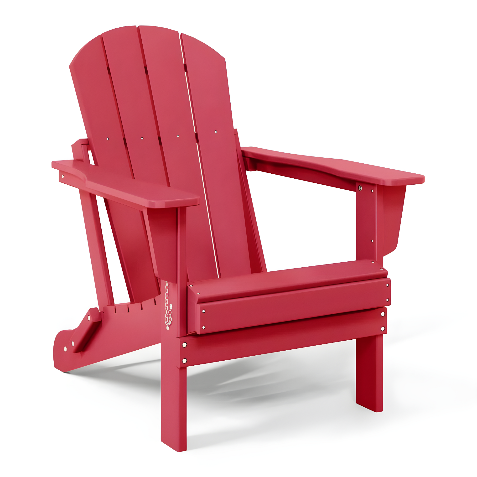 Red Poly Adirondack Outdoor Folding Armchair Set of 2