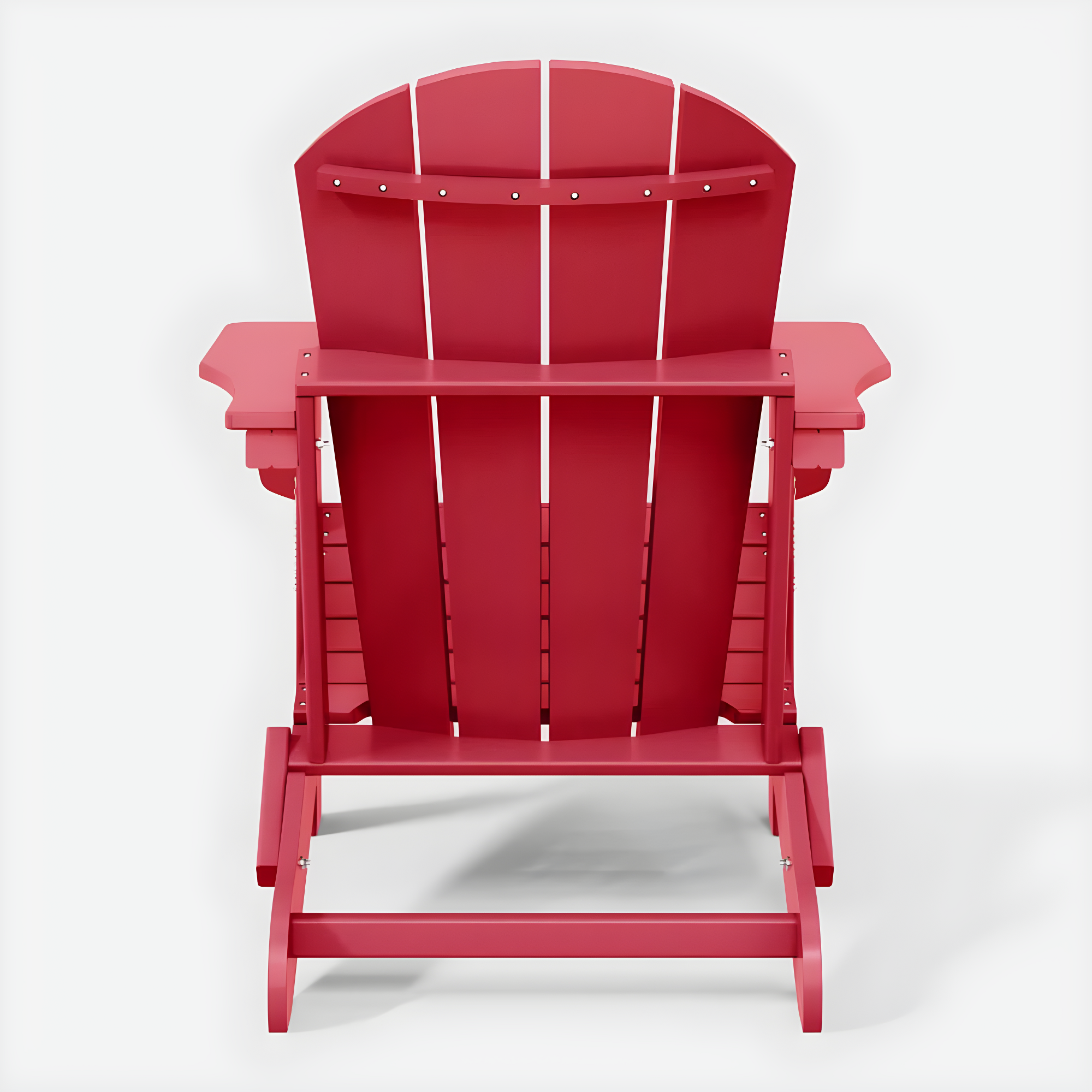 Red Poly Adirondack Outdoor Folding Armchair Set of 2