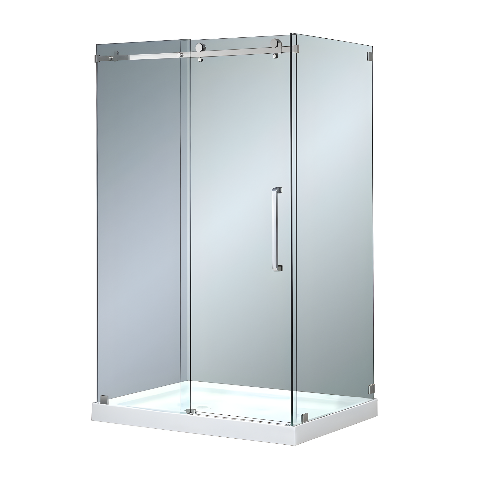 Moselle 44" x 77.5" Rectangular Sliding Shower Enclosure with Base