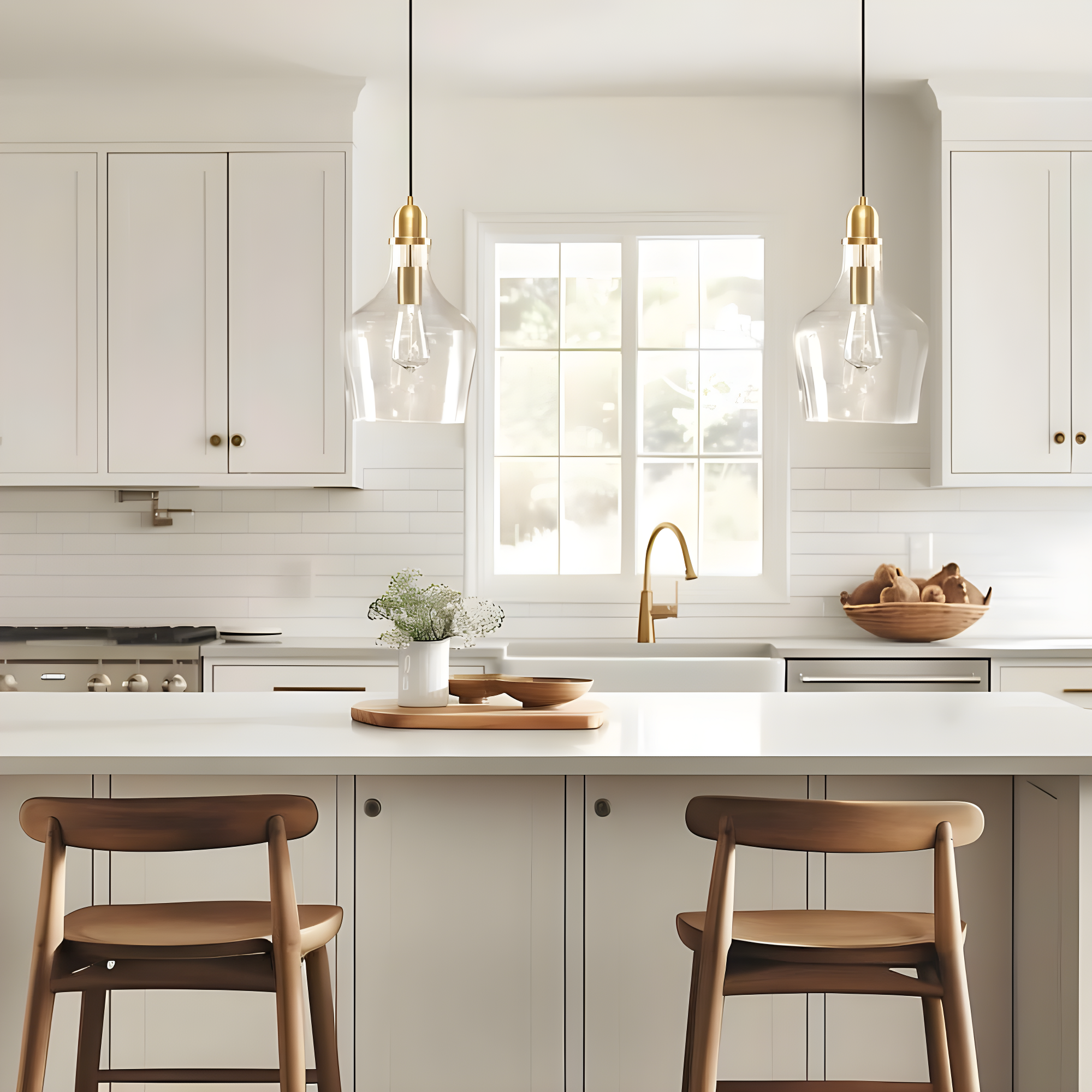 Ink+Ivy 9"x95.5" Auburn Bell Shaped Hanging Glass Simple Industrial Pendant Light Gold: Modern Ceiling Fixture, 60W E26, Adjustable Height