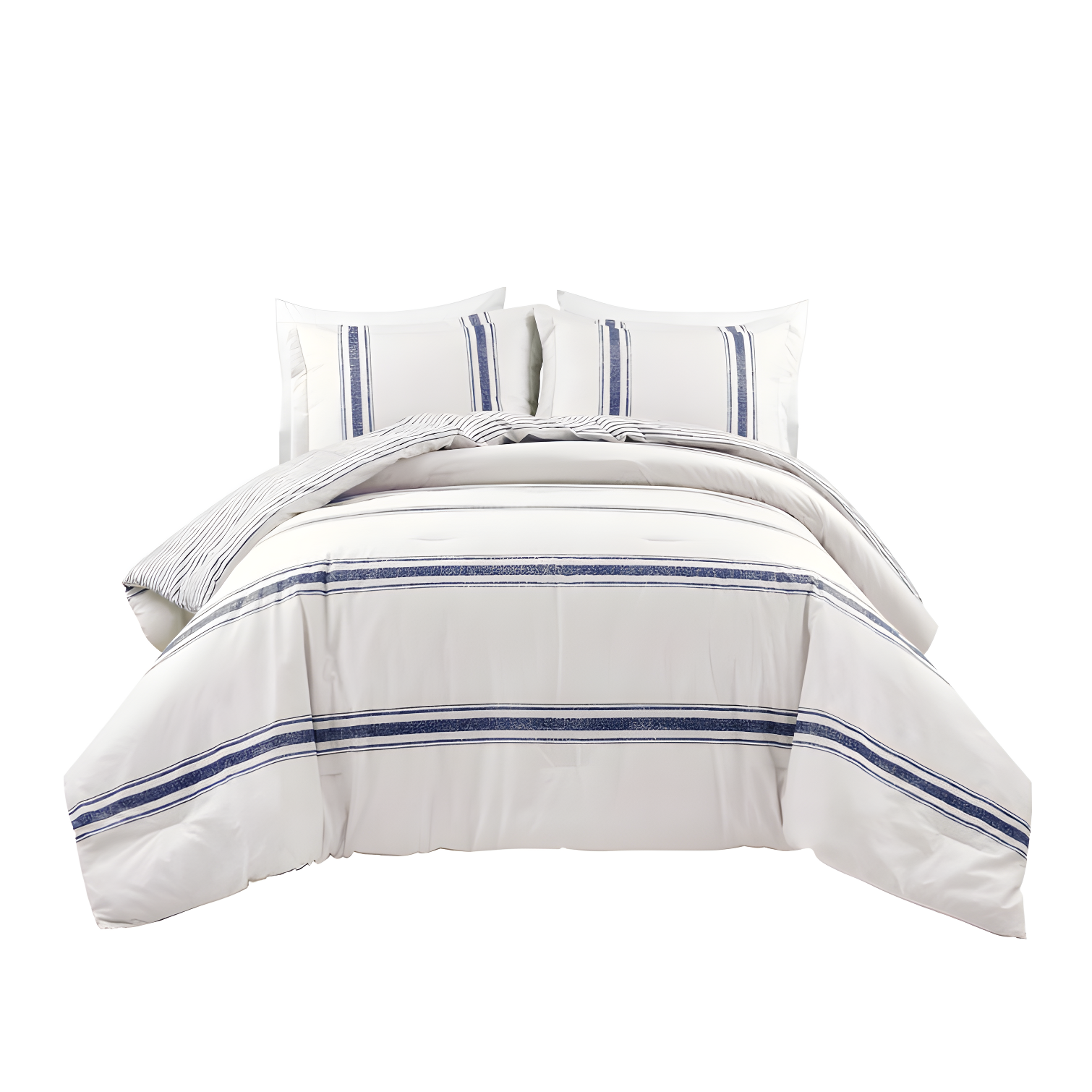 Farmhouse Standard Cotton Reversible Comforter Set