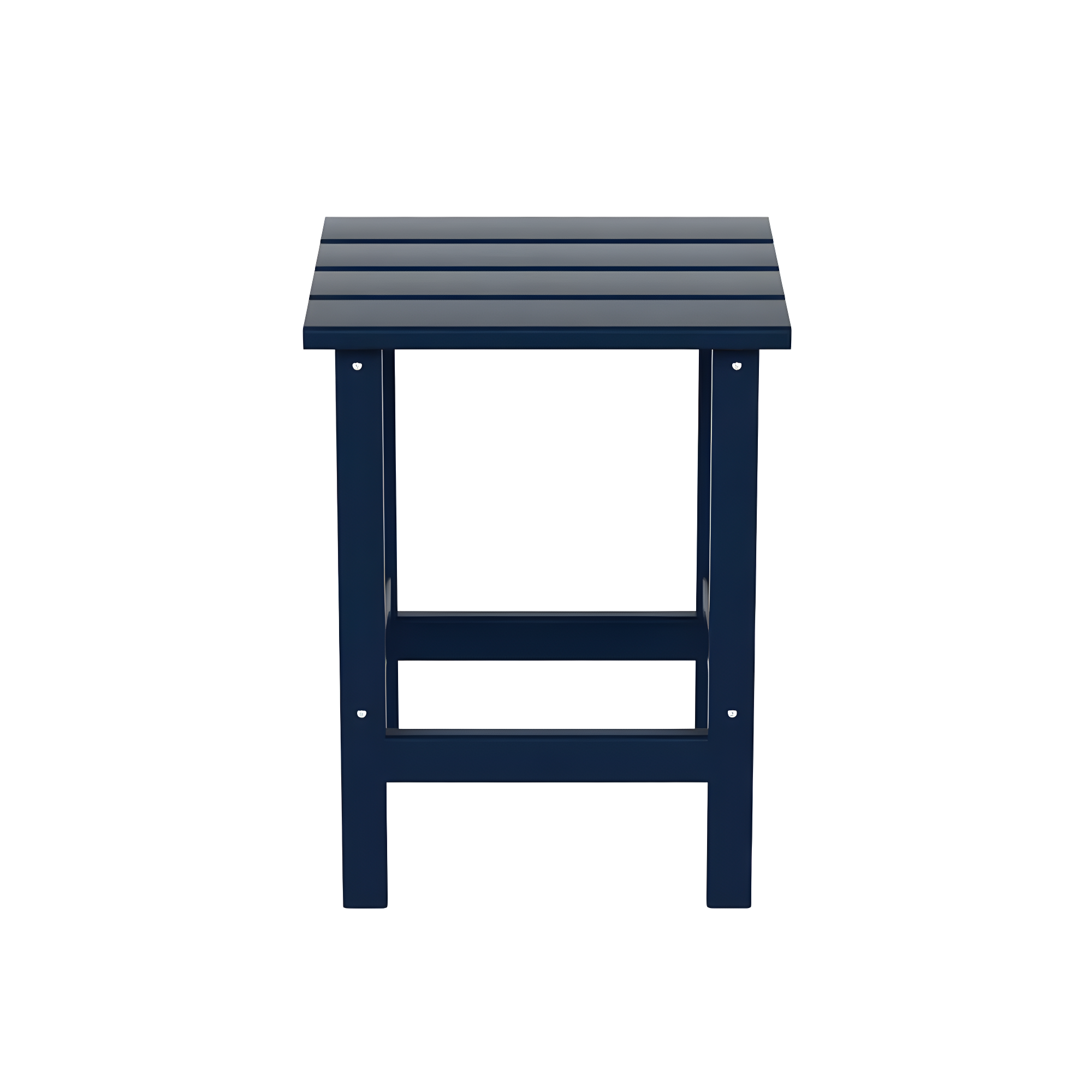 Polytrends  Laguna Hdpe All Weather Outdoor Patio Square Side Table Navy Blue