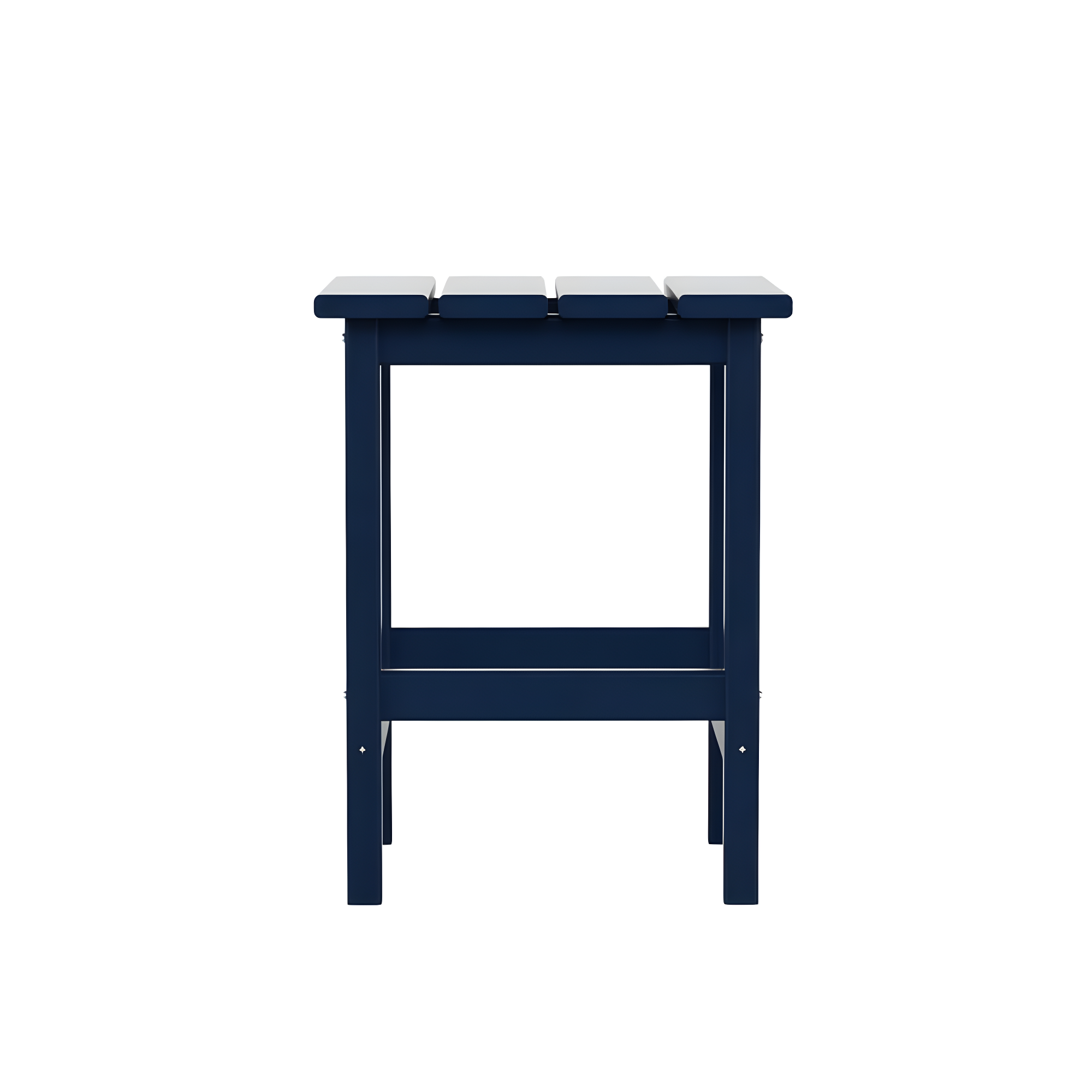 Polytrends  Laguna Hdpe All Weather Outdoor Patio Square Side Table Navy Blue