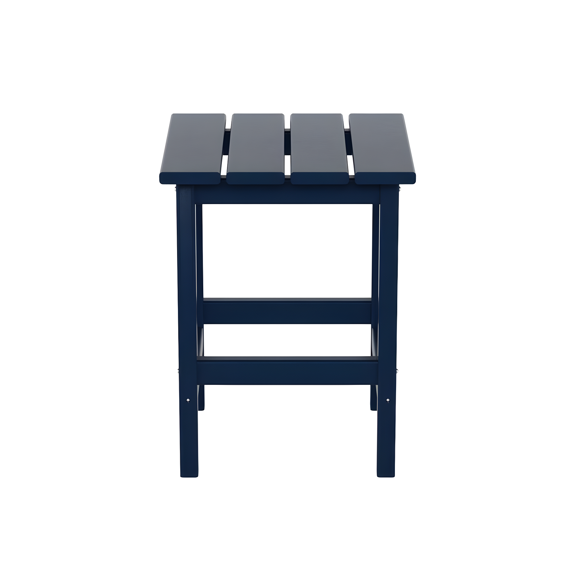 Polytrends  Laguna Hdpe All Weather Outdoor Patio Square Side Table Navy Blue