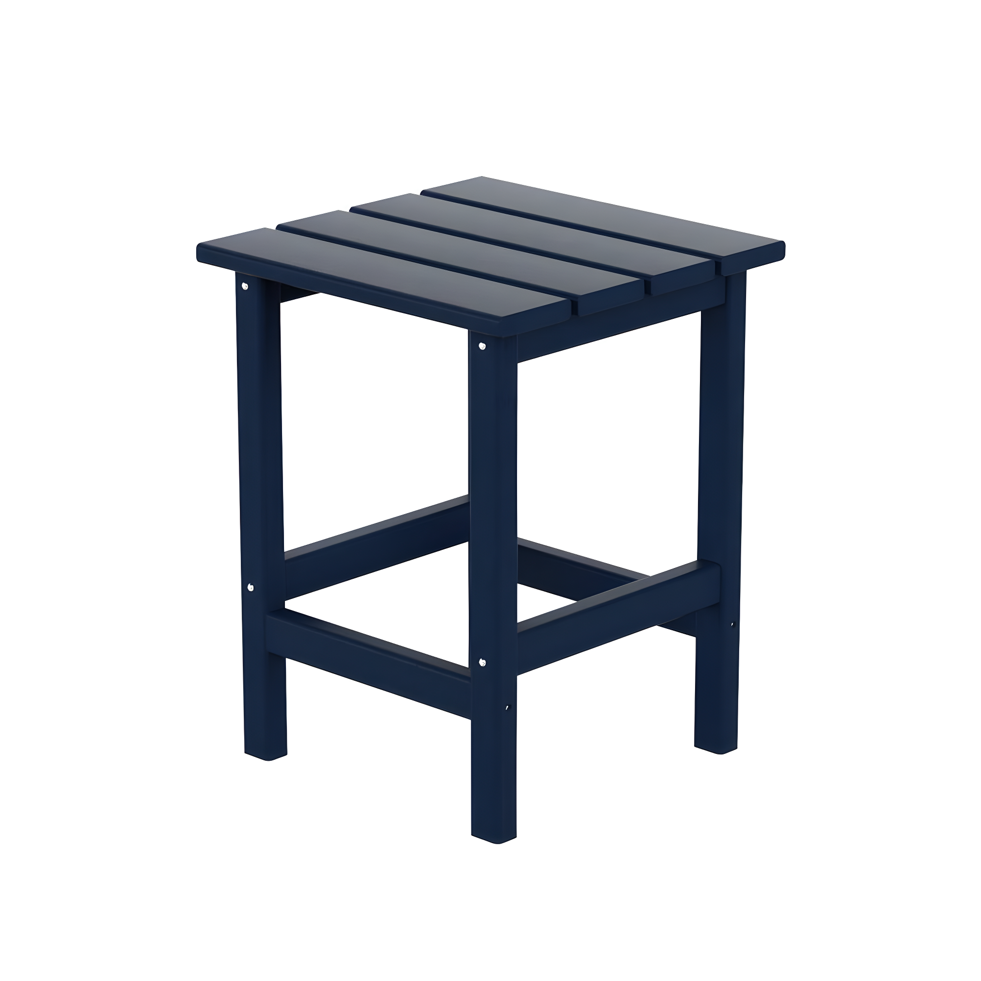 Polytrends  Laguna Hdpe All Weather Outdoor Patio Square Side Table Navy Blue