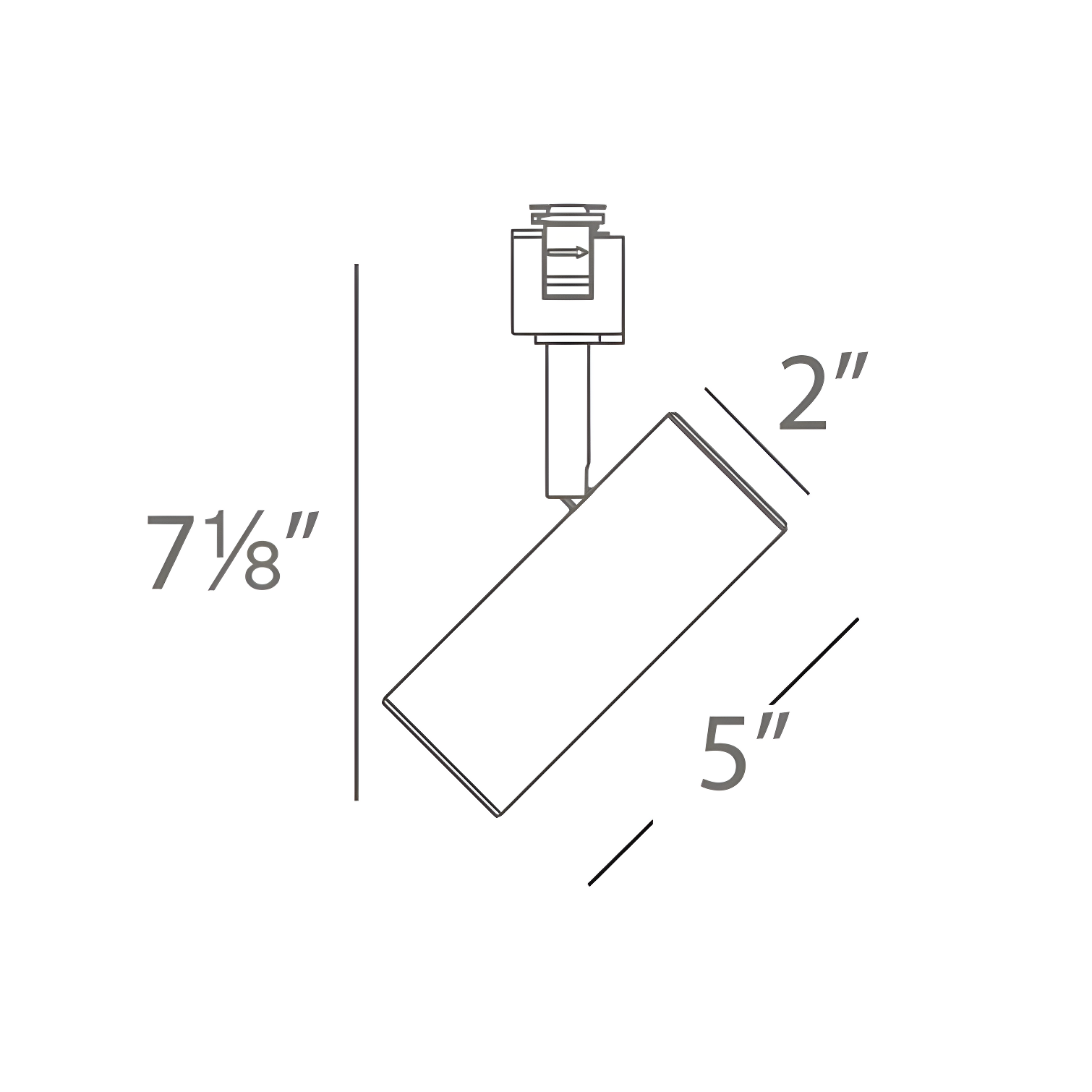 WAC Lighting L-2010-930-BR Silo LED Adjustable Track Head
