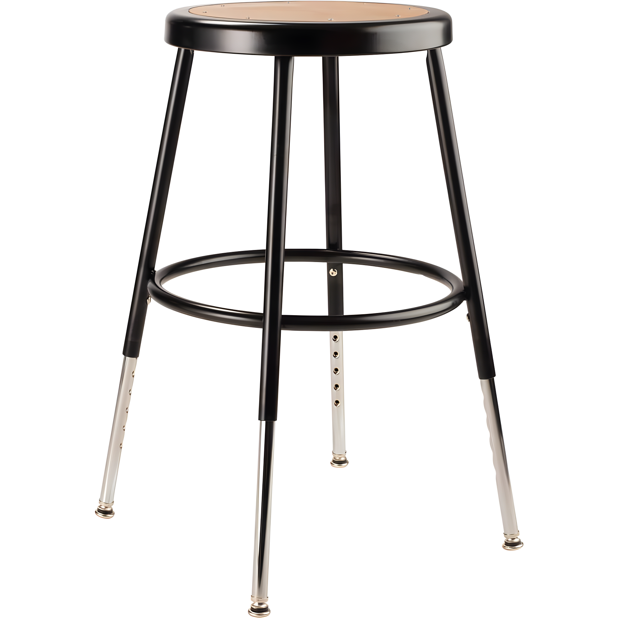 National Public Seating Adjustable Height Ergonomic Lab Stool with Footring (Set of 2)