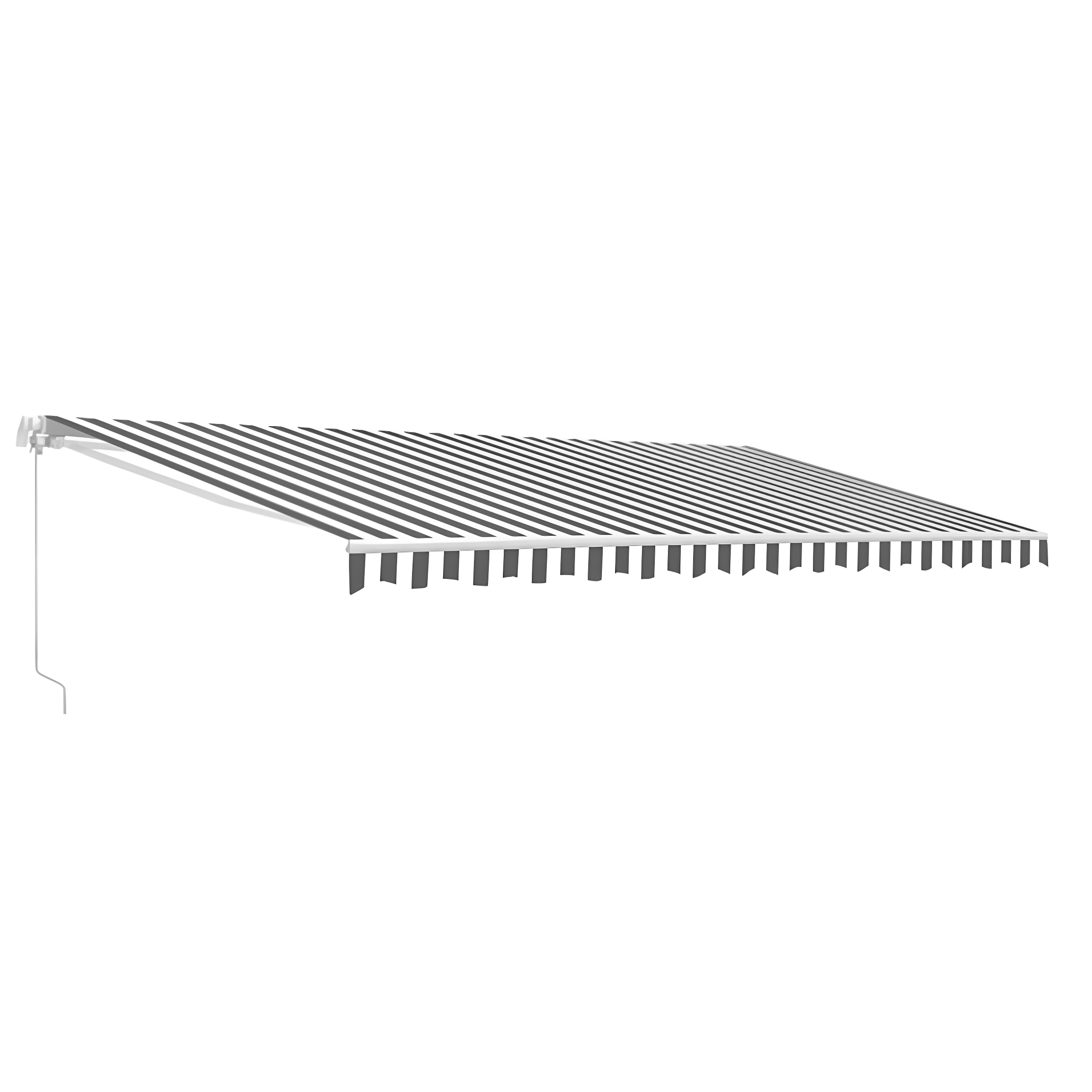 Motorized Retractable White Frame Patio Awning