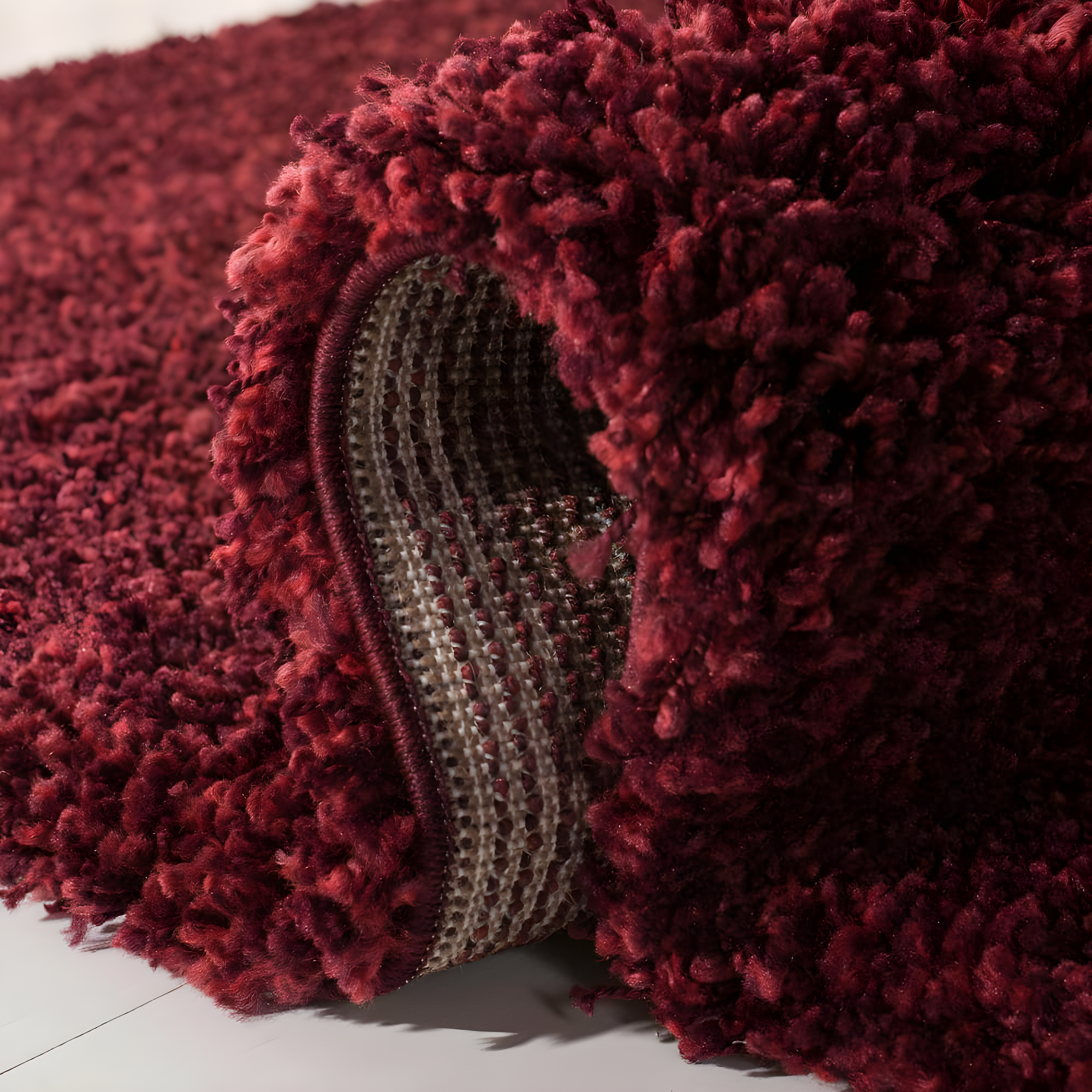 Shag SG151 Power Loomed Indoor Accent Rug - Maroon - 2'3"x5' - Safavieh.