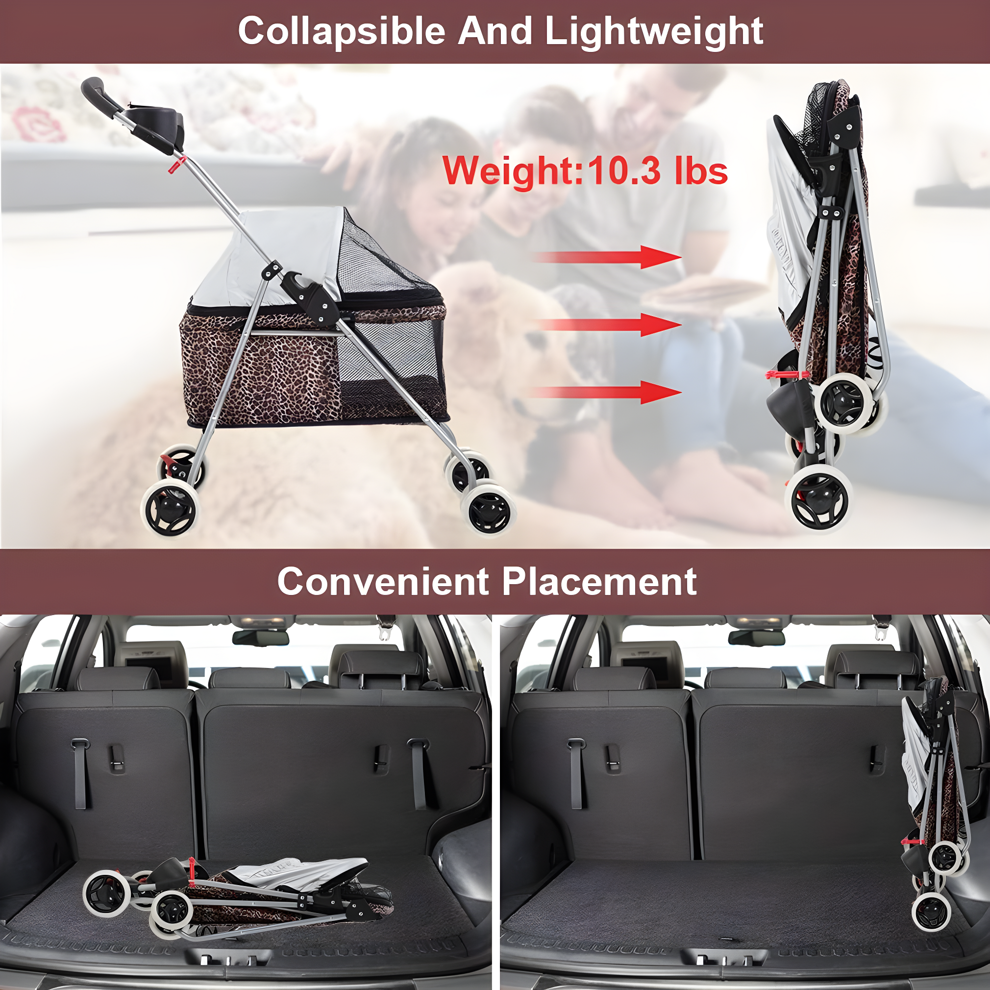 Foldable Pet Jogger Stroller