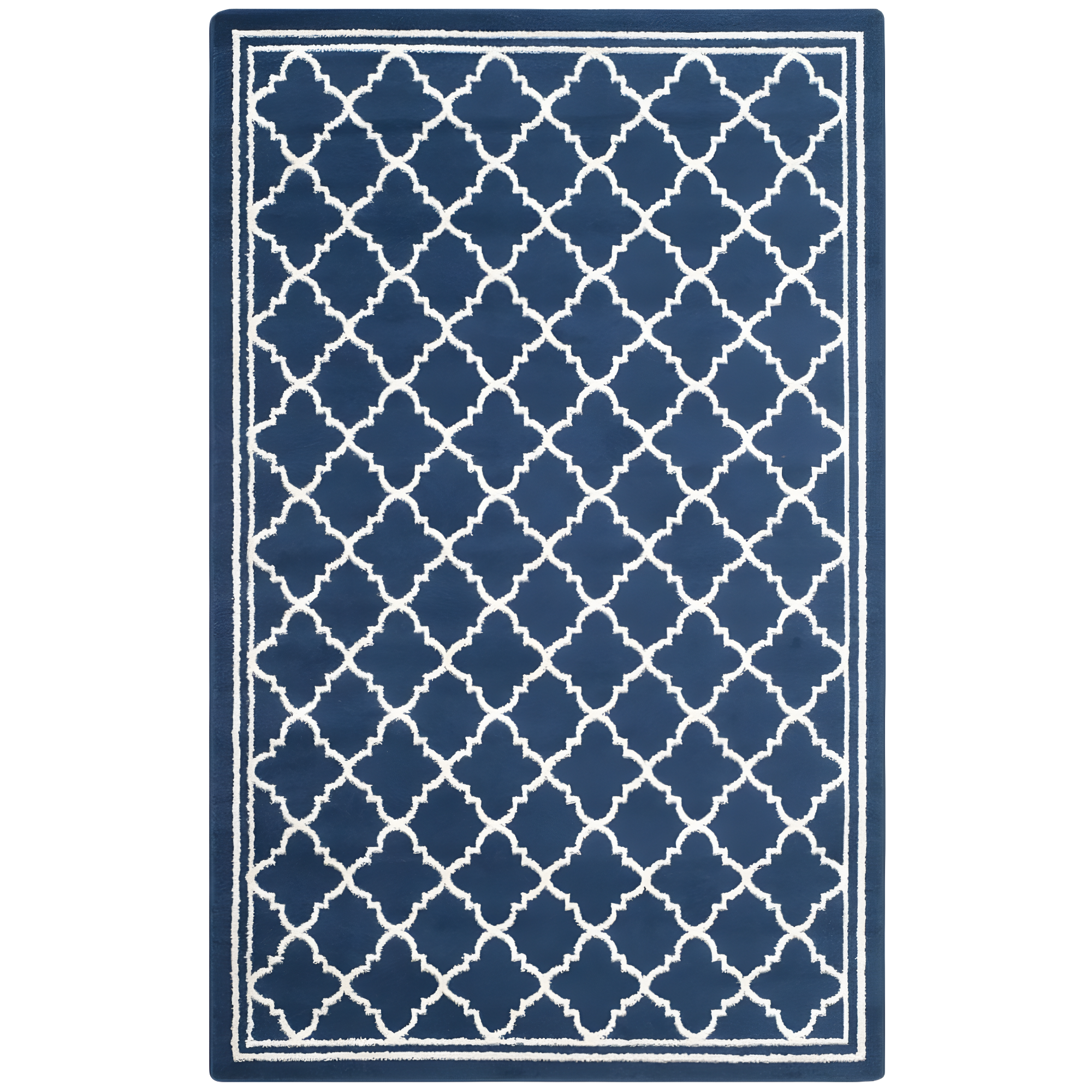Amherst AMT422 Power Loomed Indoor Area Rug - Navy/Beige - 4'x6' - Safavieh