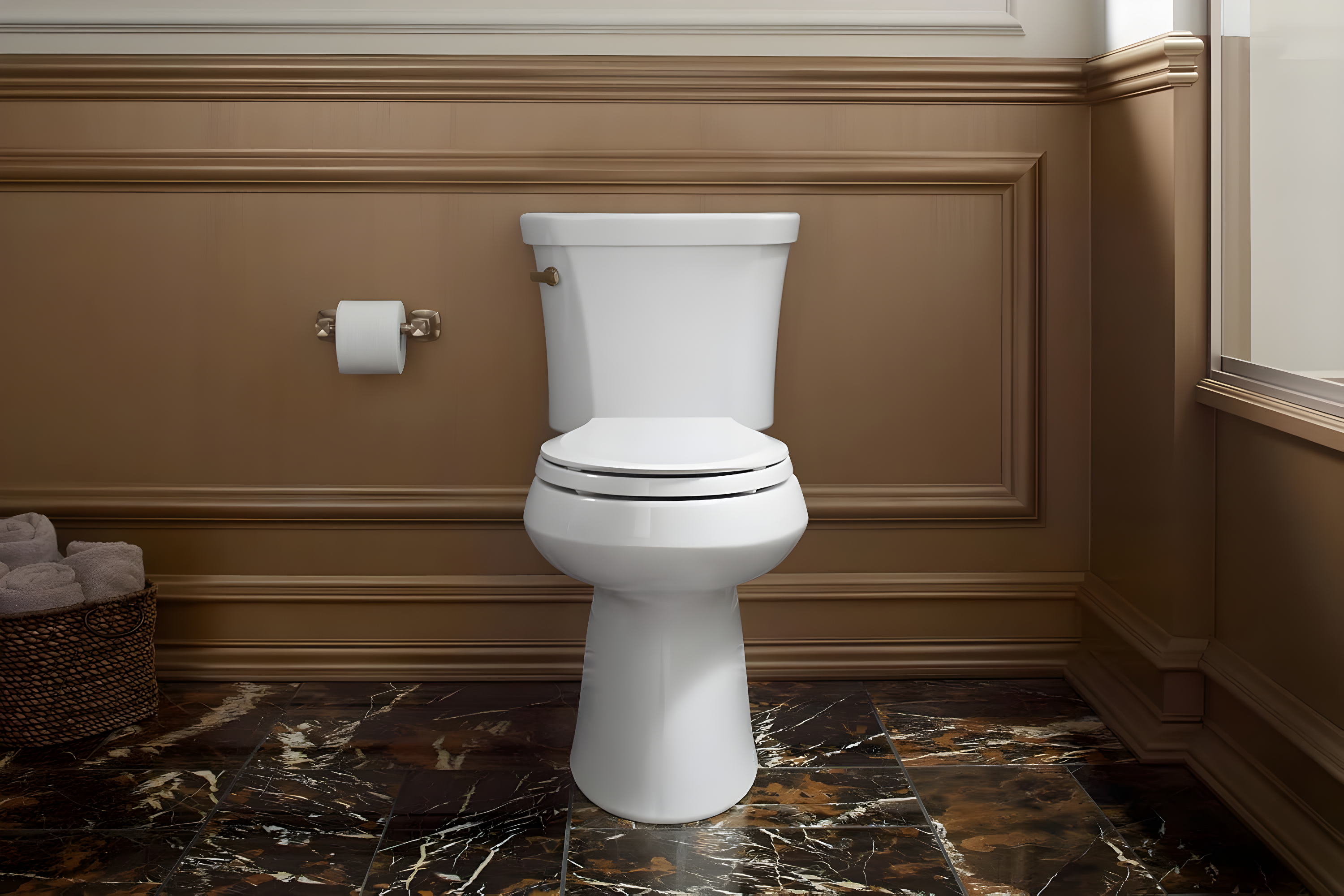 KOHLER 4636-RL-0 Cachet ReadyLatch Elongated Toilet Seat, Quiet-Close Lid and Seat, Countoured Seat, Grip-Tight Bumpers and Installation Hardware, White