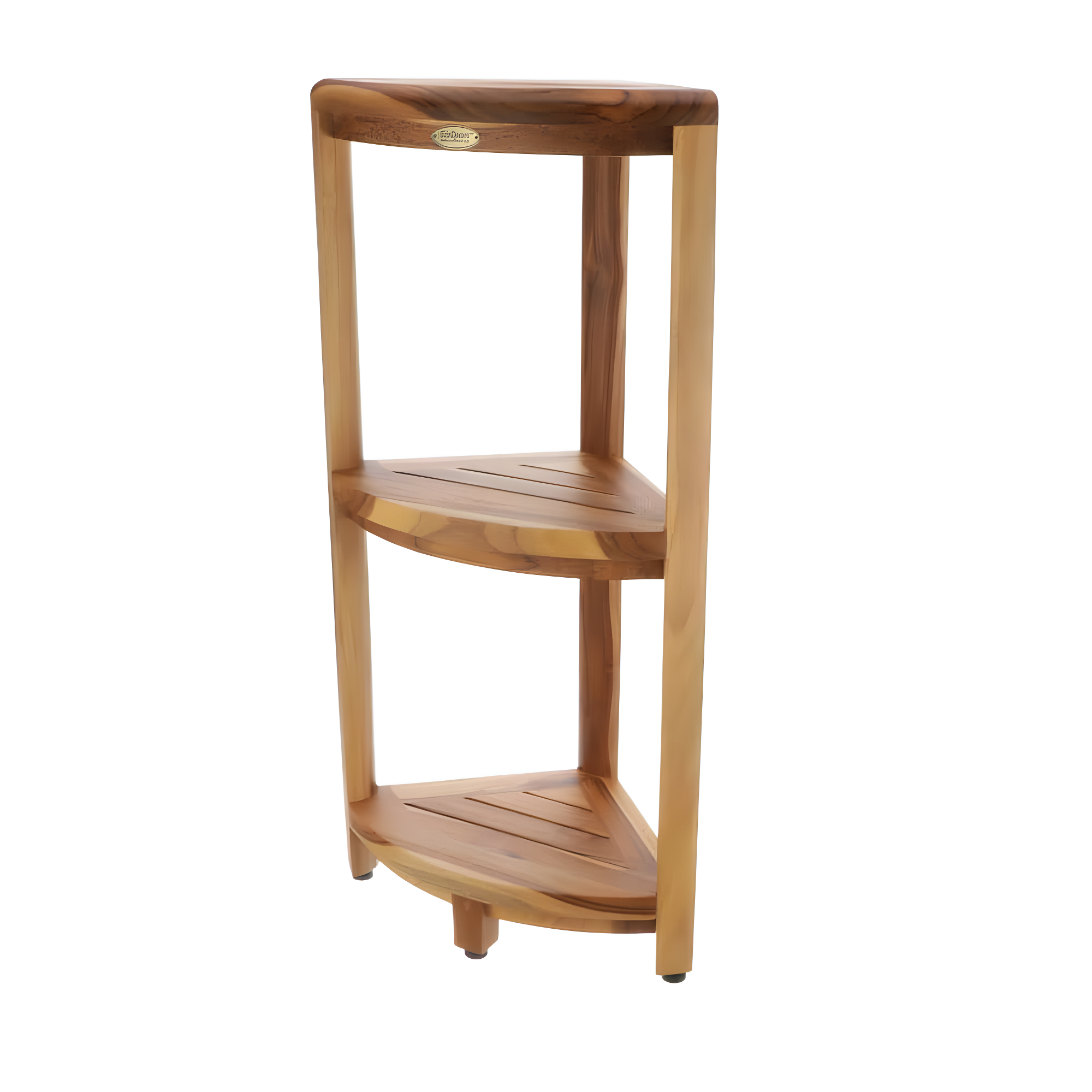 EcoDecors EcoDecors, Snazzy Corner, Teak Corner Shower Shelf, Shower Stand Corner, in EarthyTeak™