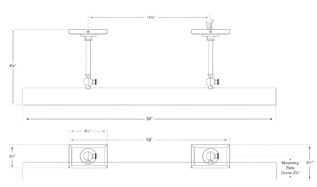 Antique Brass 30" Dimmable Electric Wall Picture Light
